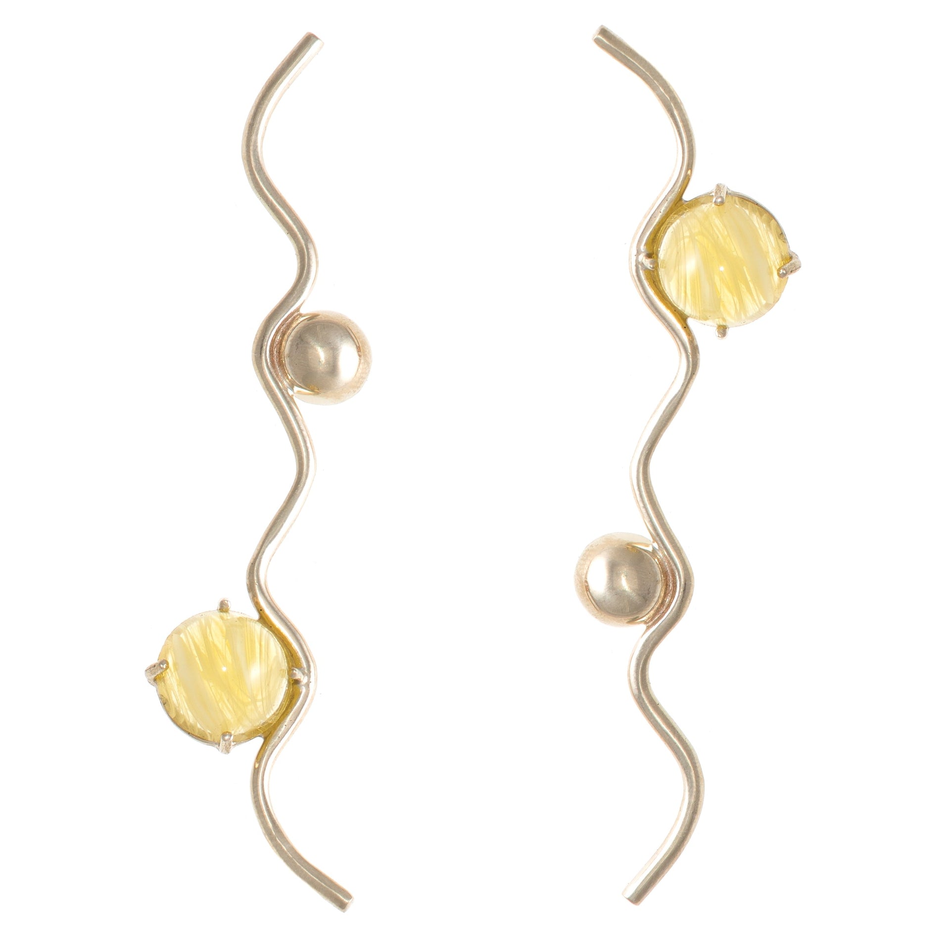 Eve Earring In Citrine Glass