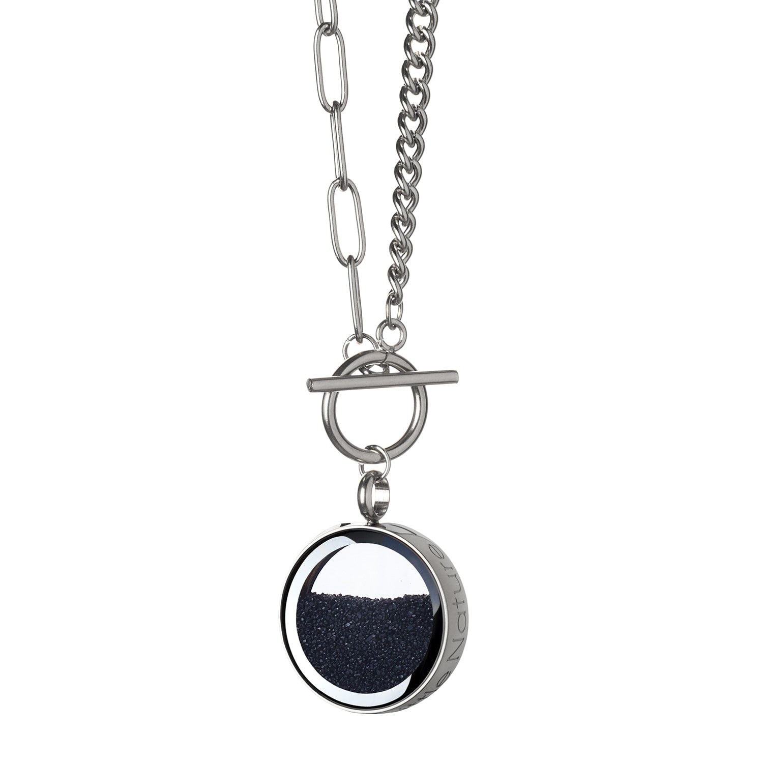 Handmade Volcanic Sand Necklace With Toggle Clasp - Nature-Inspired Jewelry