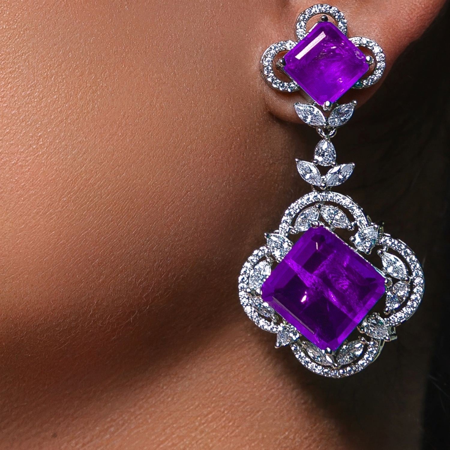 Voyage Purple Earrings