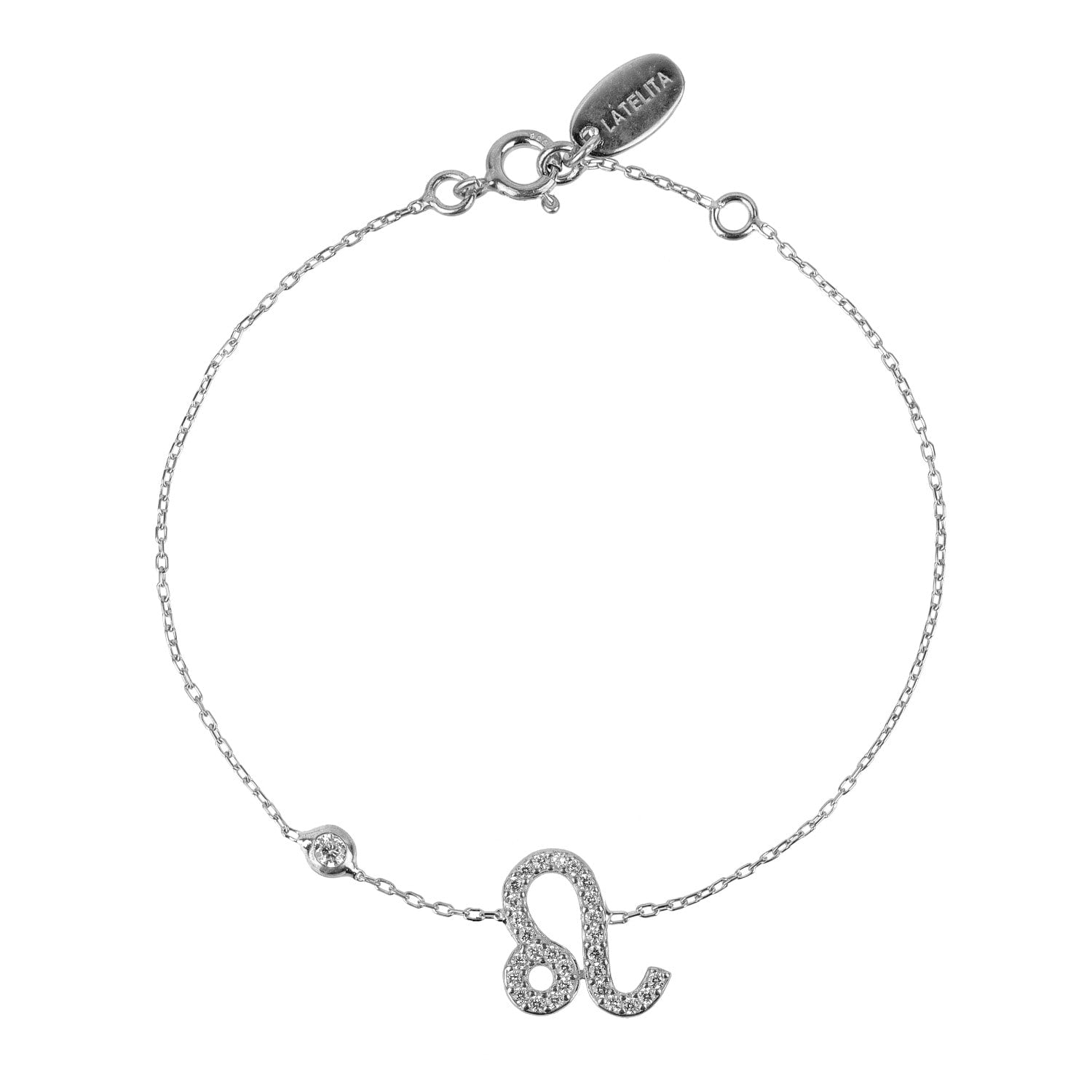 Zodiac Horoscope Star Sign Bracelet Leo Silver