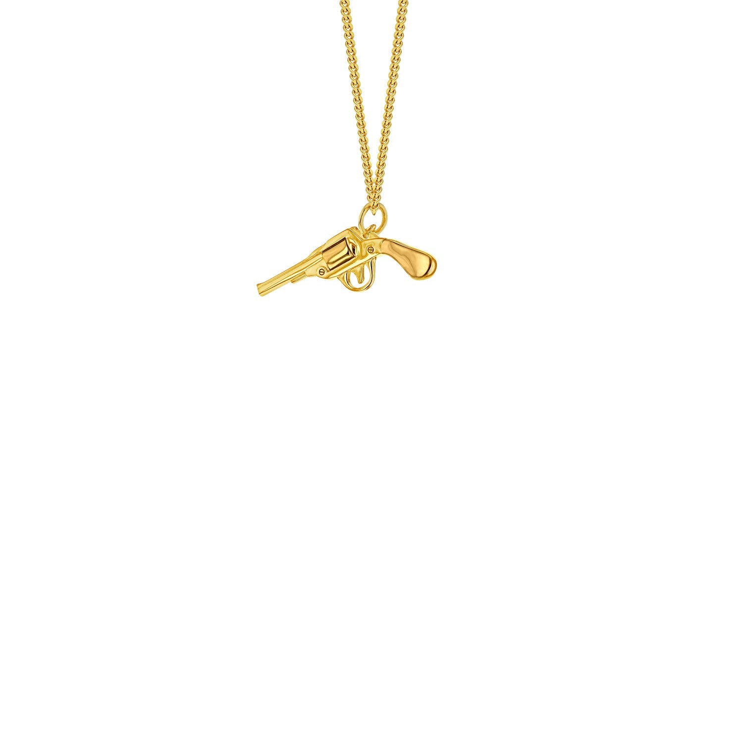 18Kt Gold Plated Retro Pistol On Gold Hoop
