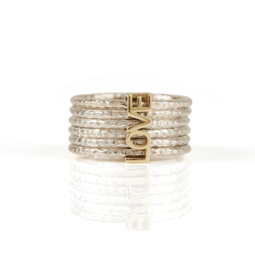 Love In A Spin Silver Spinning Stacking Ring