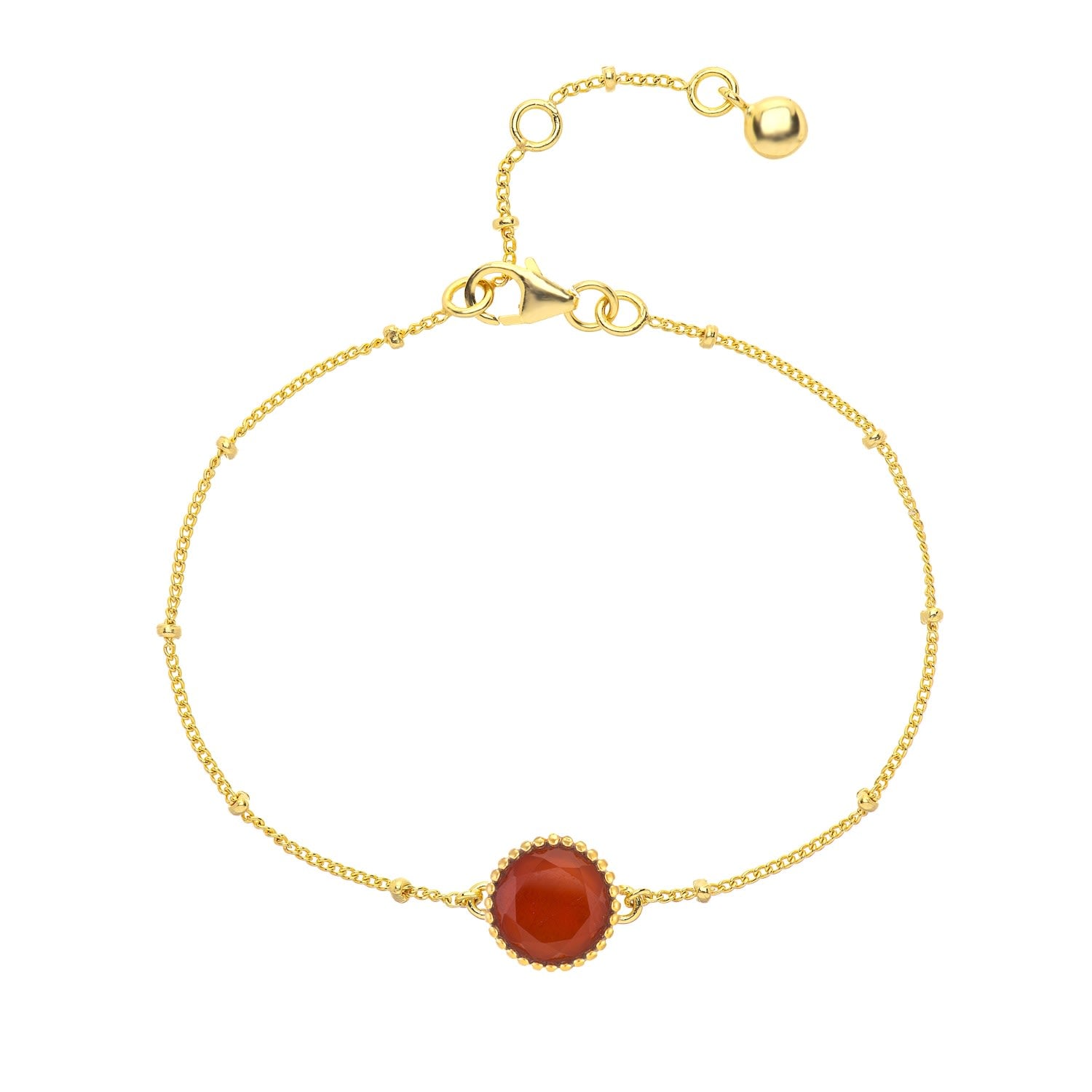 Barcelona July Birthstone Bracelet - Gold, Red