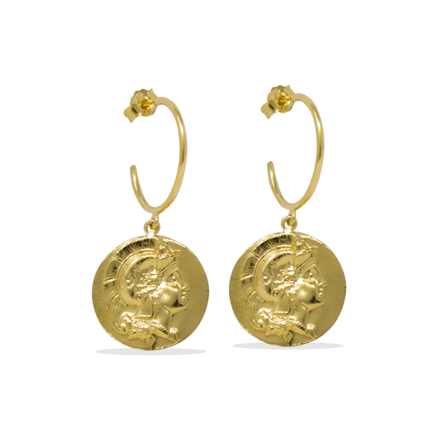 Achilles Gold-Plated Hoop Earrings