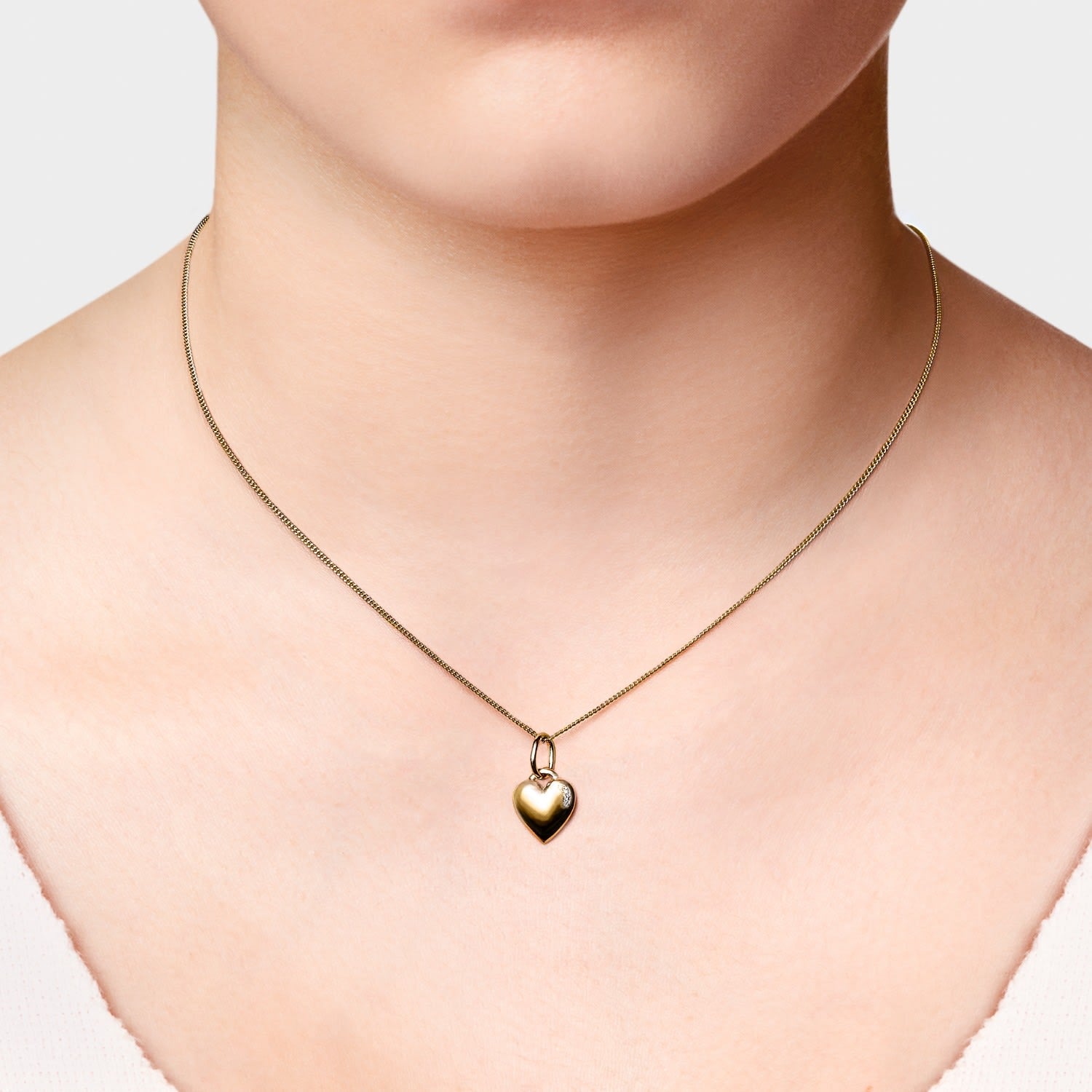 Tiny Heart Yellow Gold Pendant