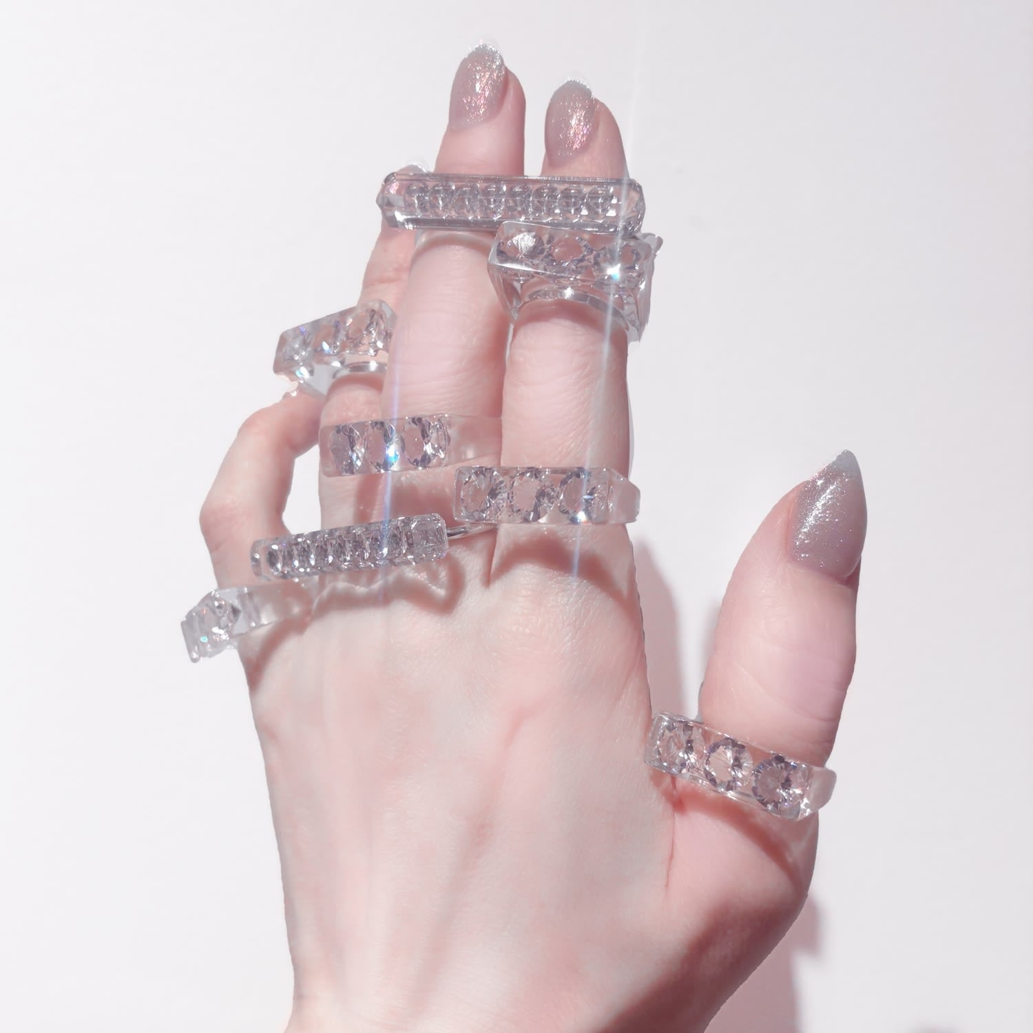 W-Ring Luminous Silver