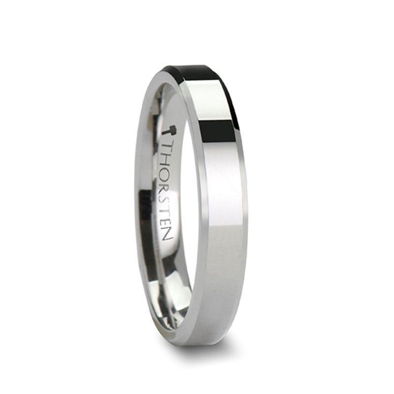 CALERA Cobalt Chrome Ring with Beveled Edges and Polished Finish (4mm–8mm)