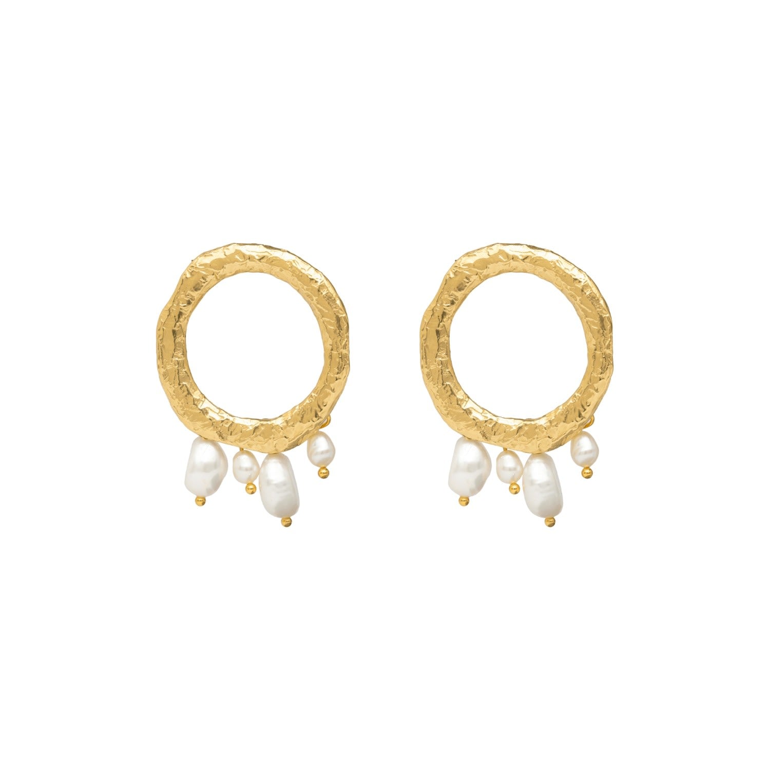 Adara Gold Pearl Drop Earrings