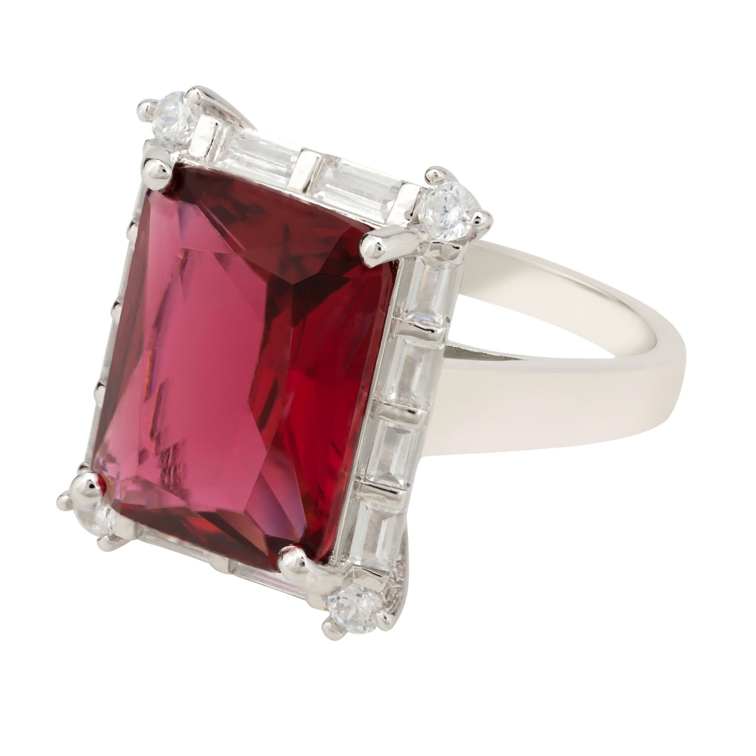 Tudor Silver Ring Ruby