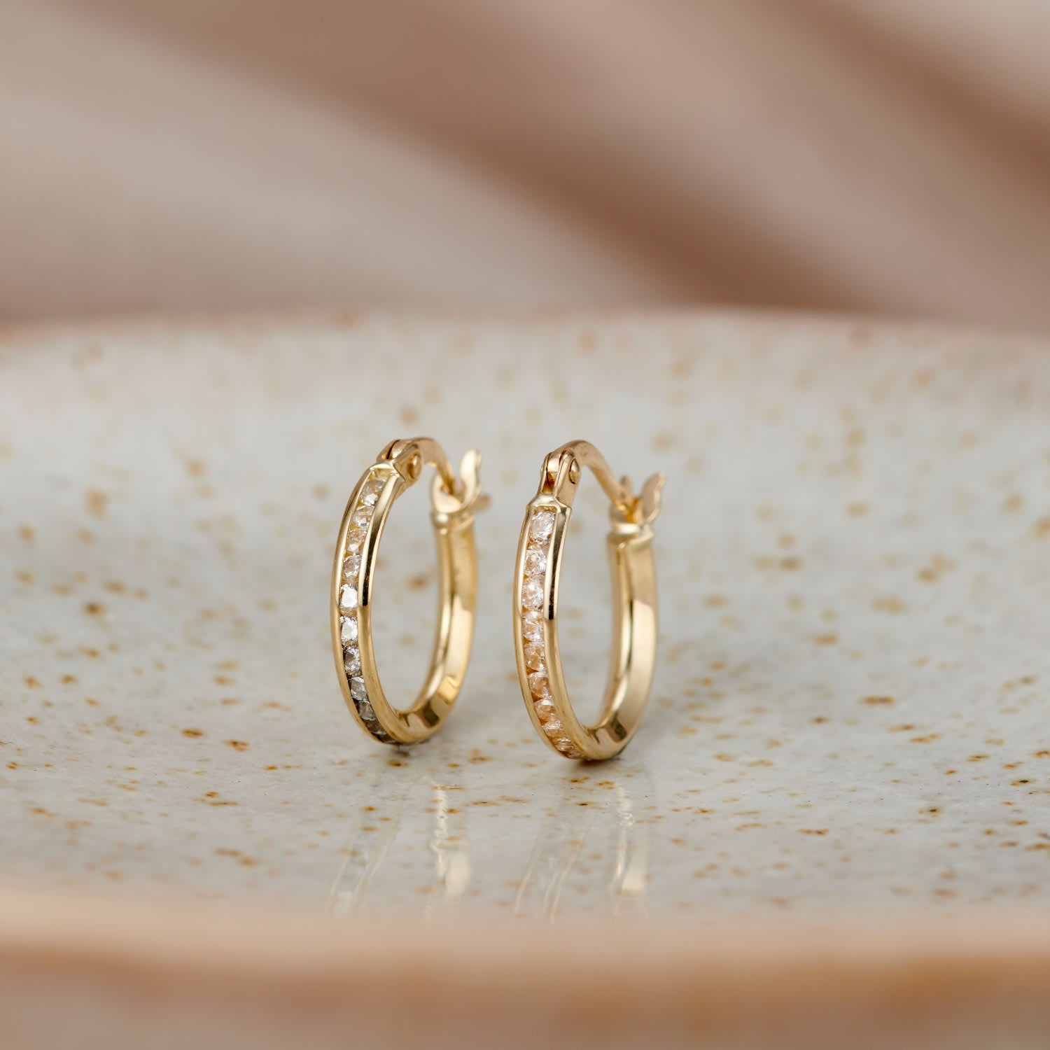 Slim Gold Huggie Earrings