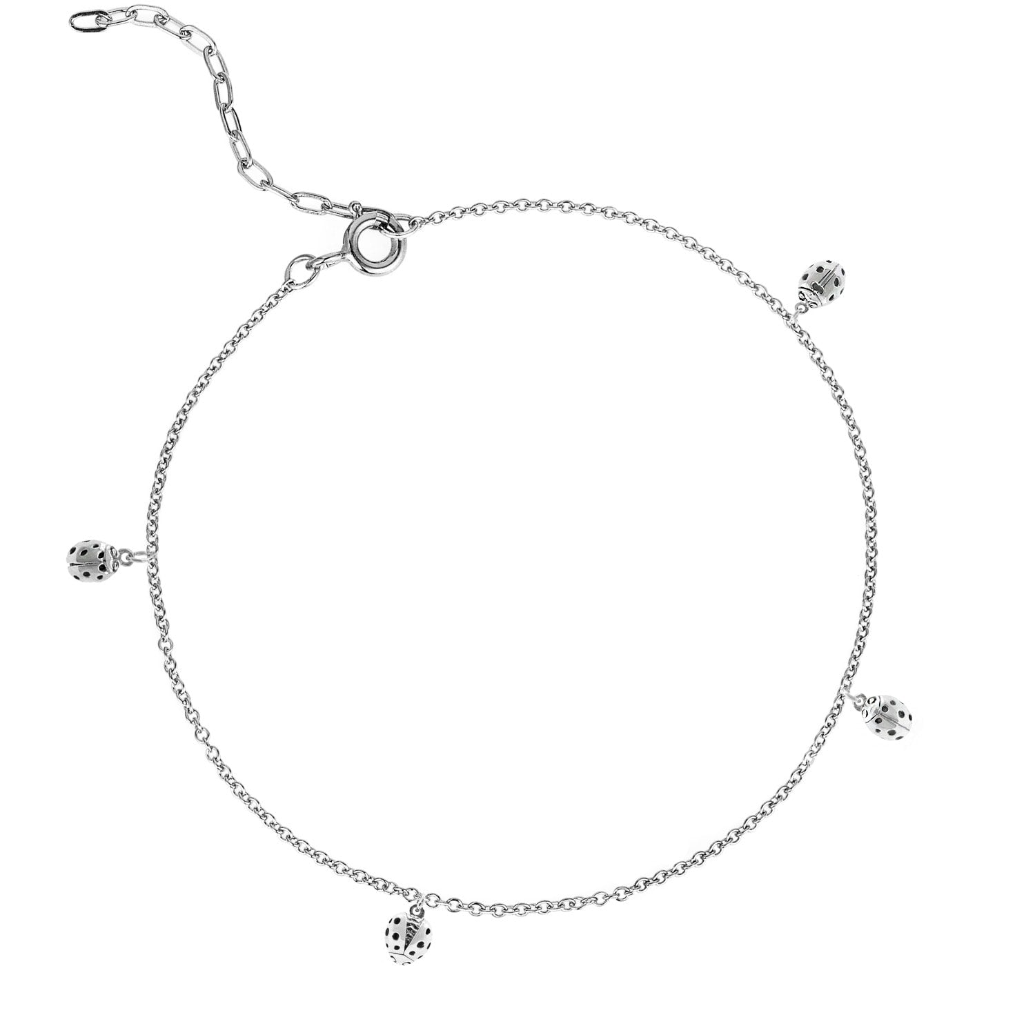 Loveliness Of Ladybirds Bracelet - Silver