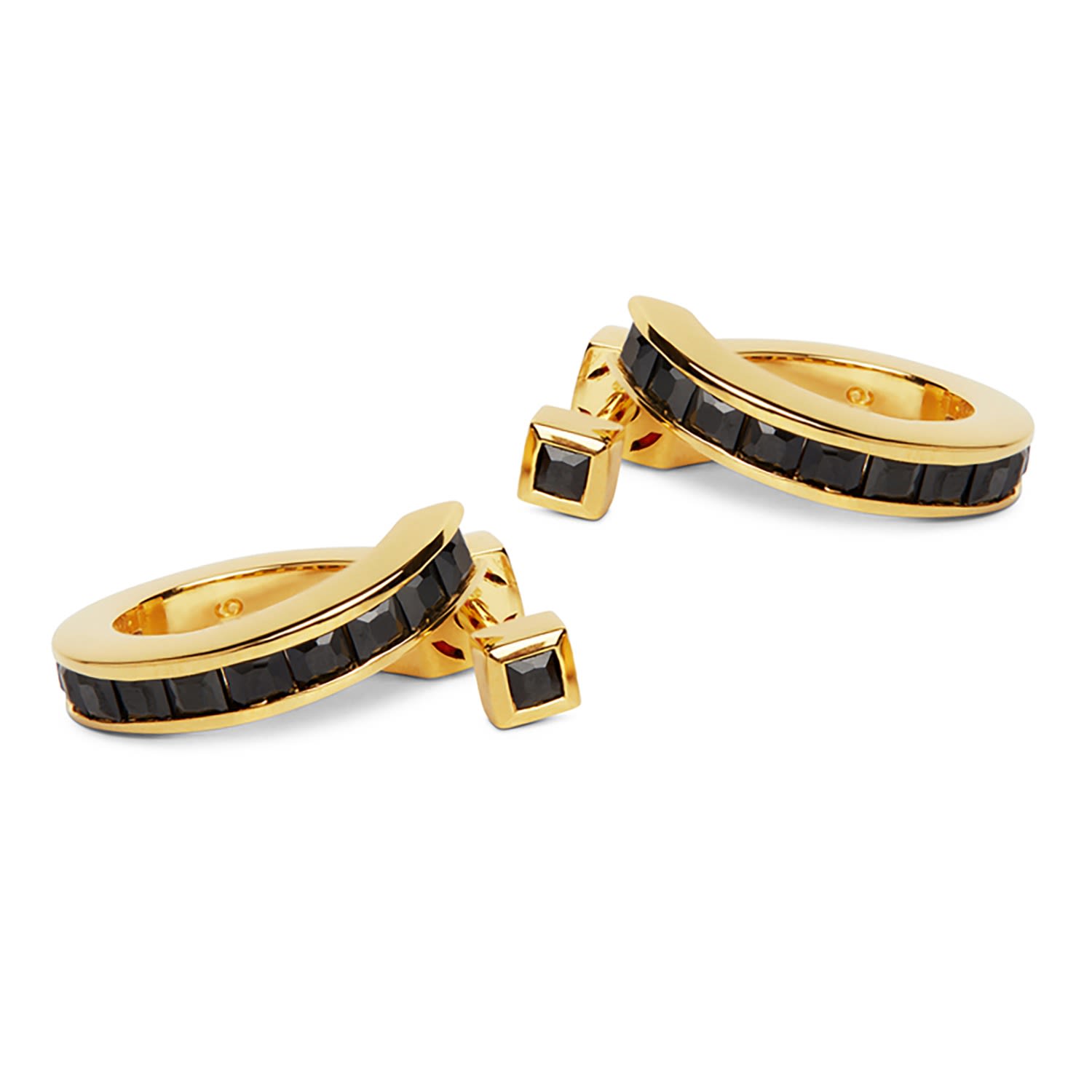 Vortex Onyx Earrings – Gold