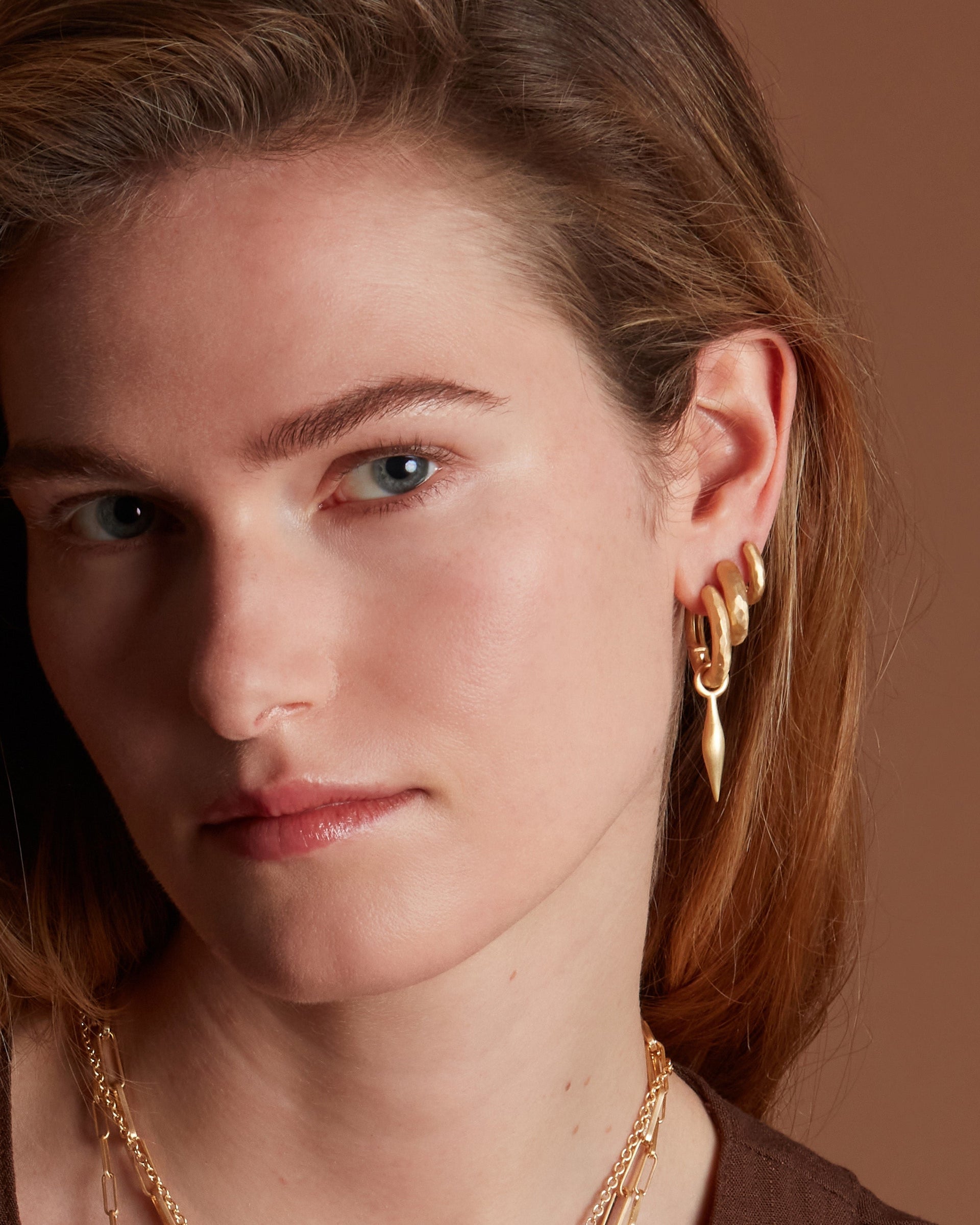 Wander Hoops Medium With Spindle Charms