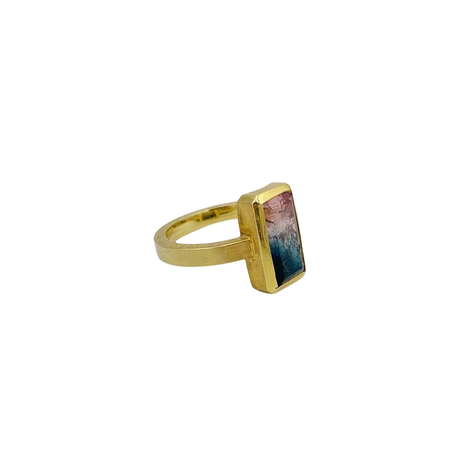 Water Melon Tourmaline Ring