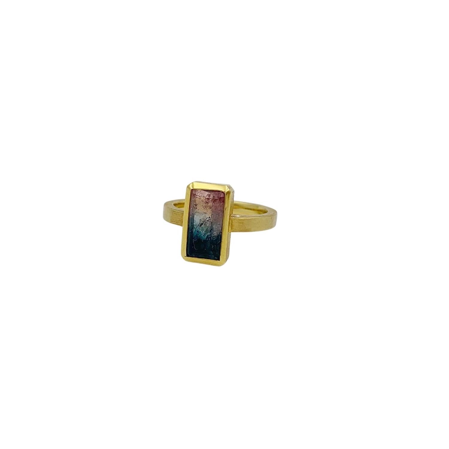 Water Melon Tourmaline Ring