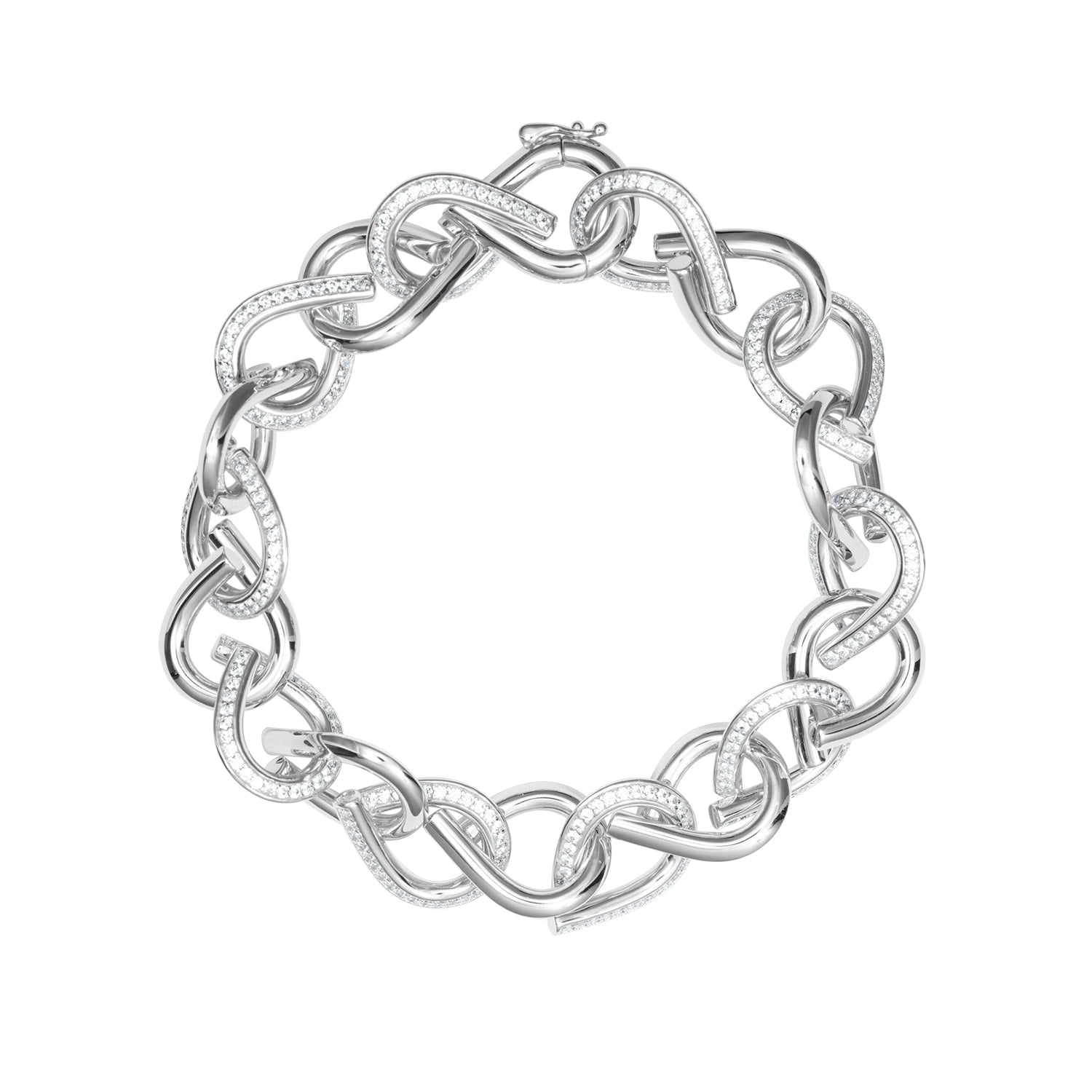 Waterdrop Link Bracelet - Silver