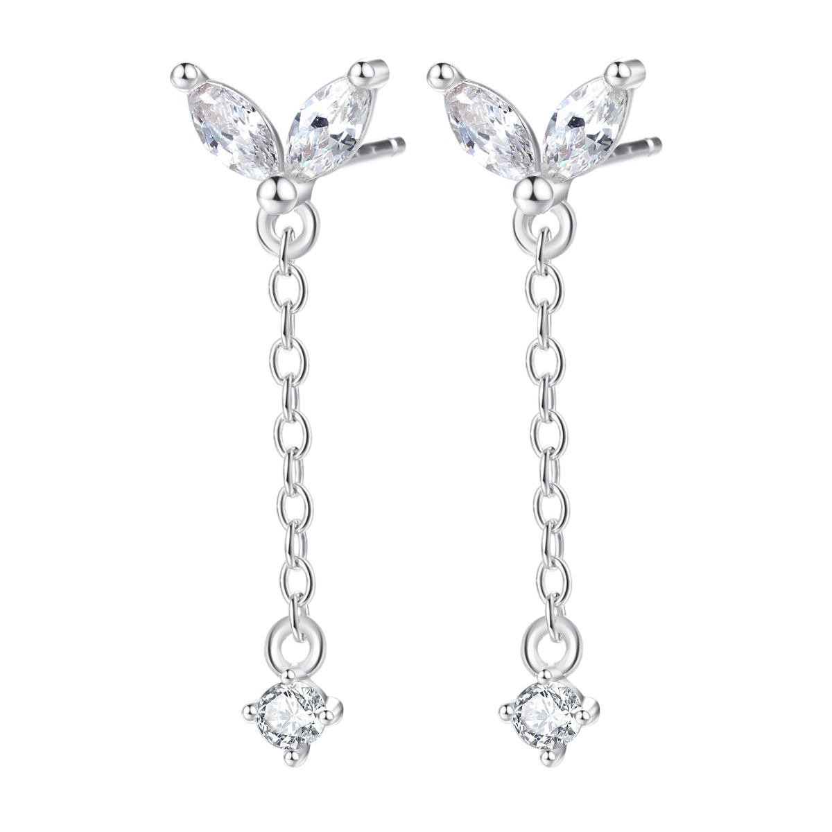 Waterdrop Stud Earrings Sterling Silver