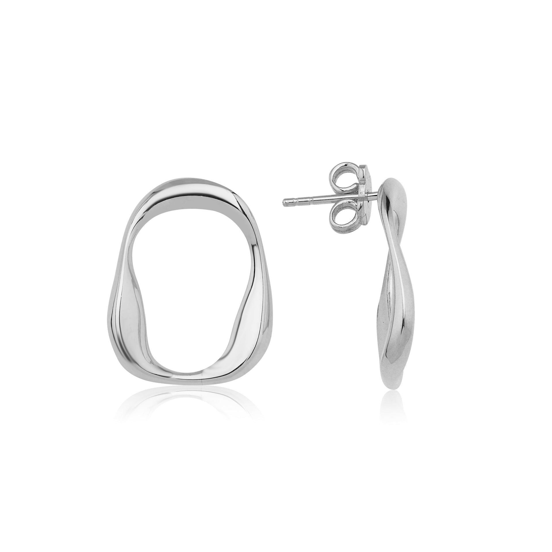 Wave Earrings Mini Silver