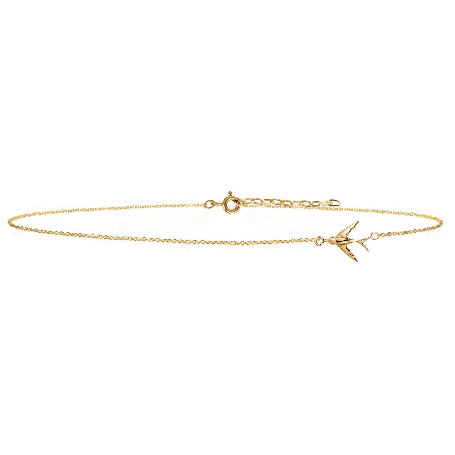 Swallow Choker Necklace - Gold