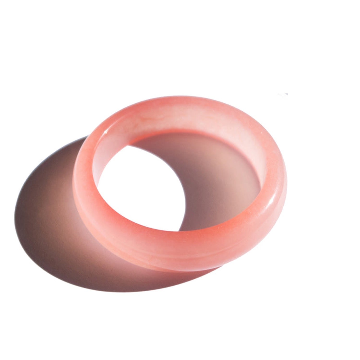 Blush Pink Jade Stone Bangle