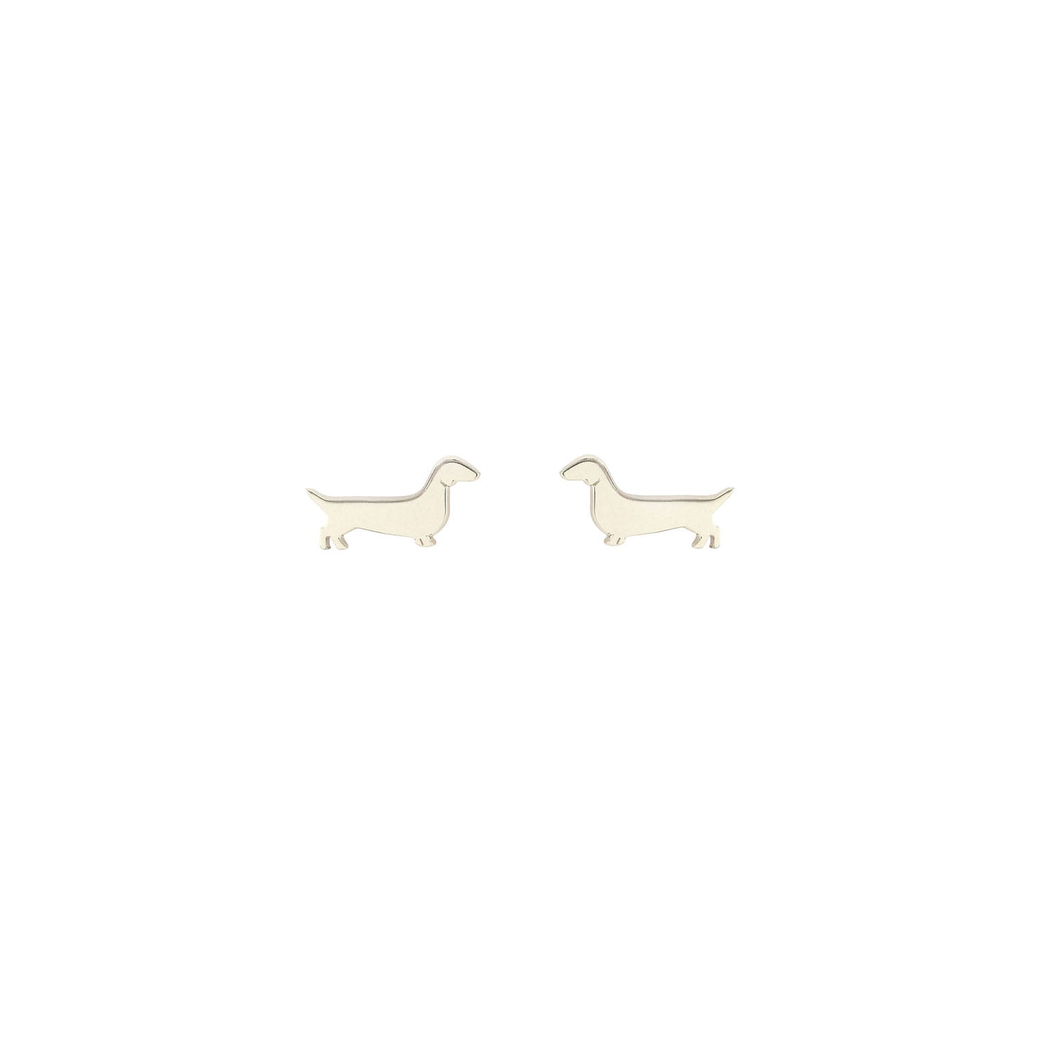 Weiner Dog Stud Earrings - Sterling Silver