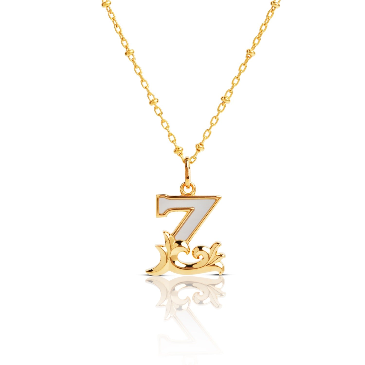 Gold Plated Z Initial Necklace With Mother Of Pearl