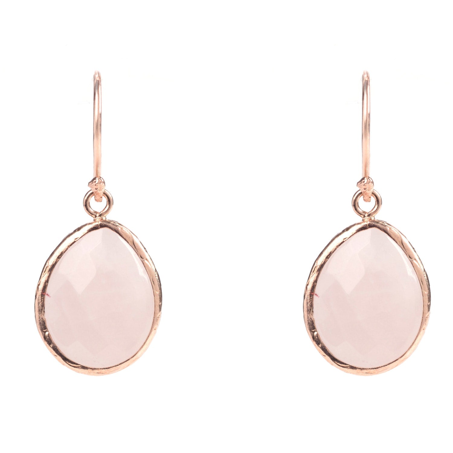 Petite Drop Earrings Rosequartz Rosegold