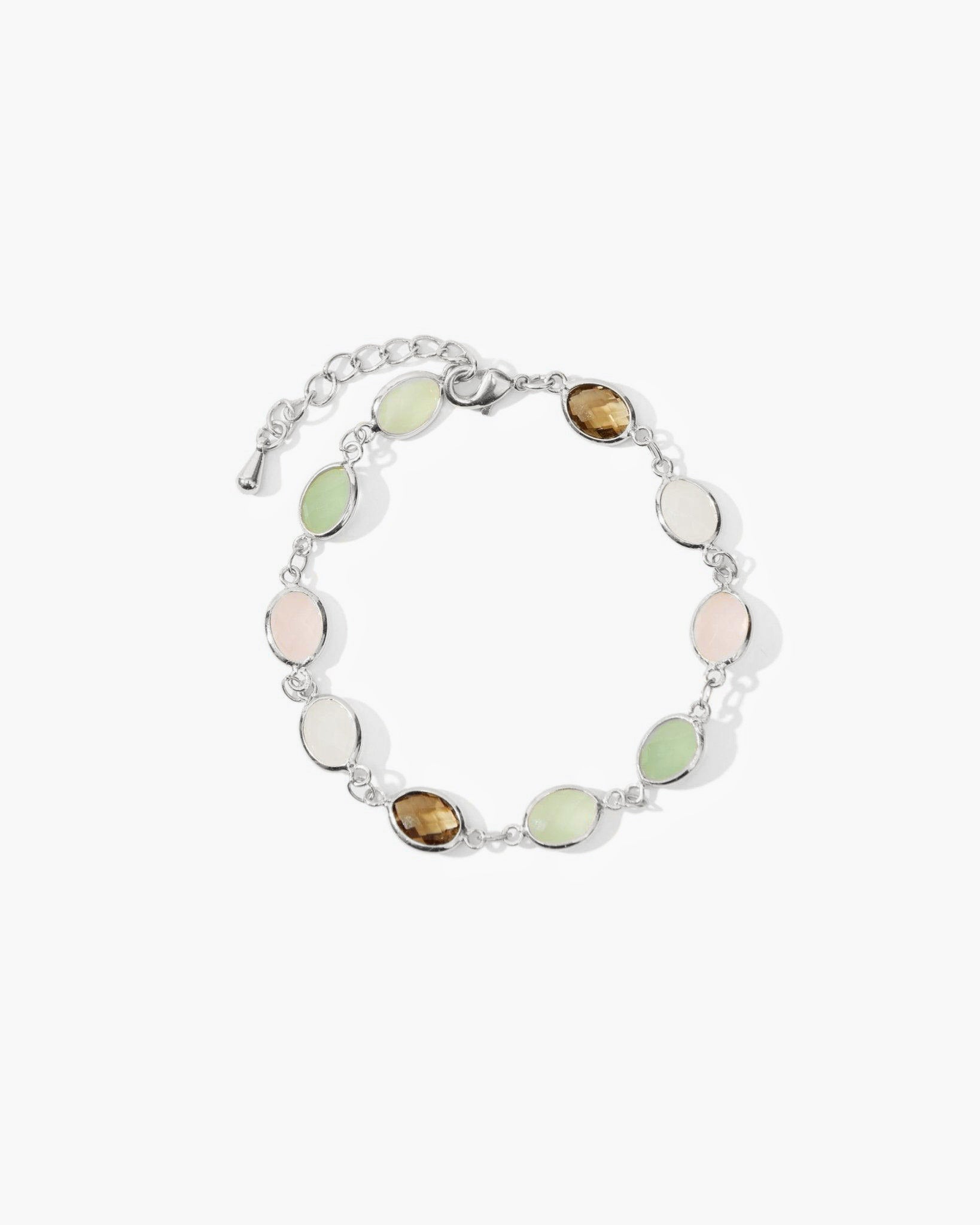 Whimsical Romance Stone Bracelet in Silver