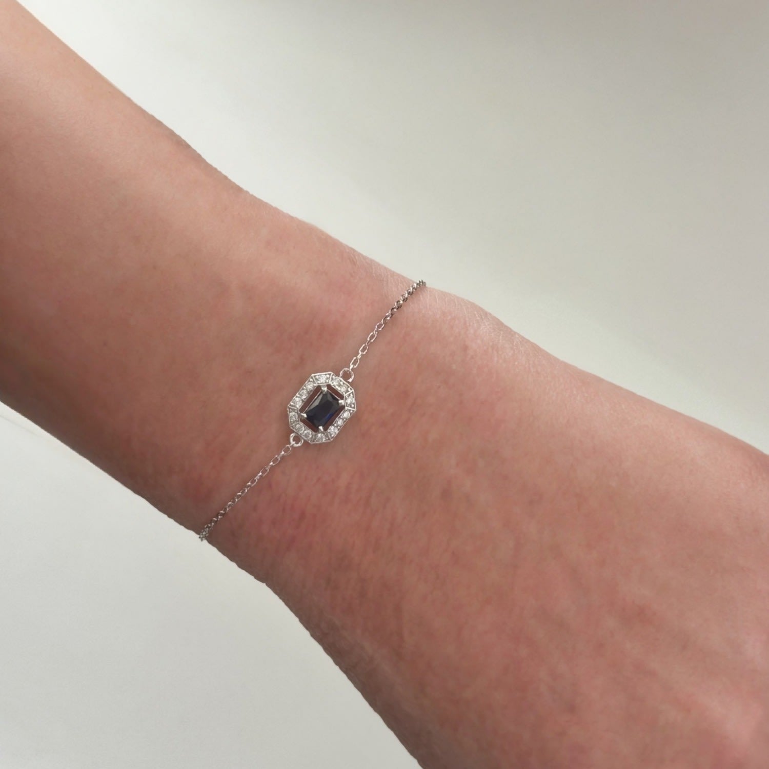 Whistledown Gemstone Bracelet Sapphire Silver