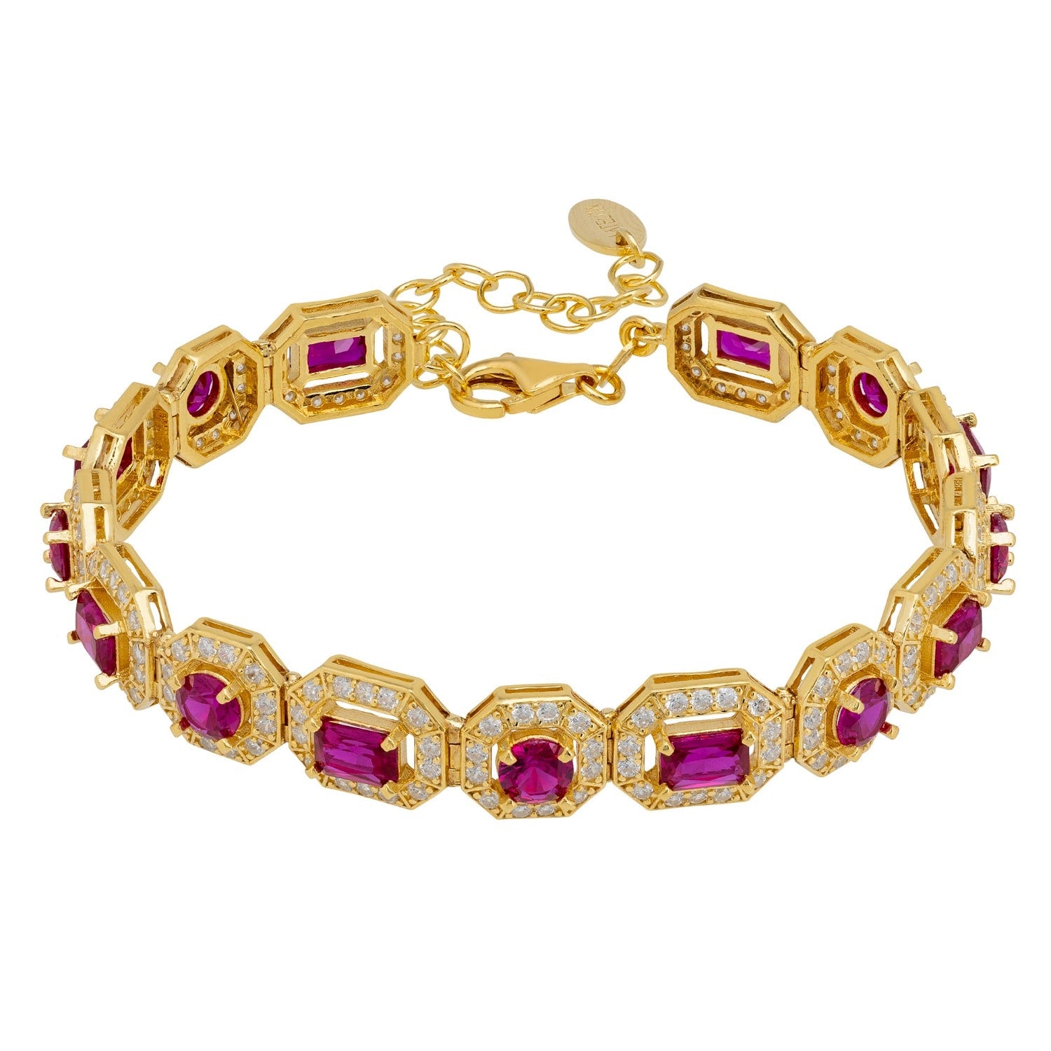 Whistledown Ruby Gemstone Bracelet Gold