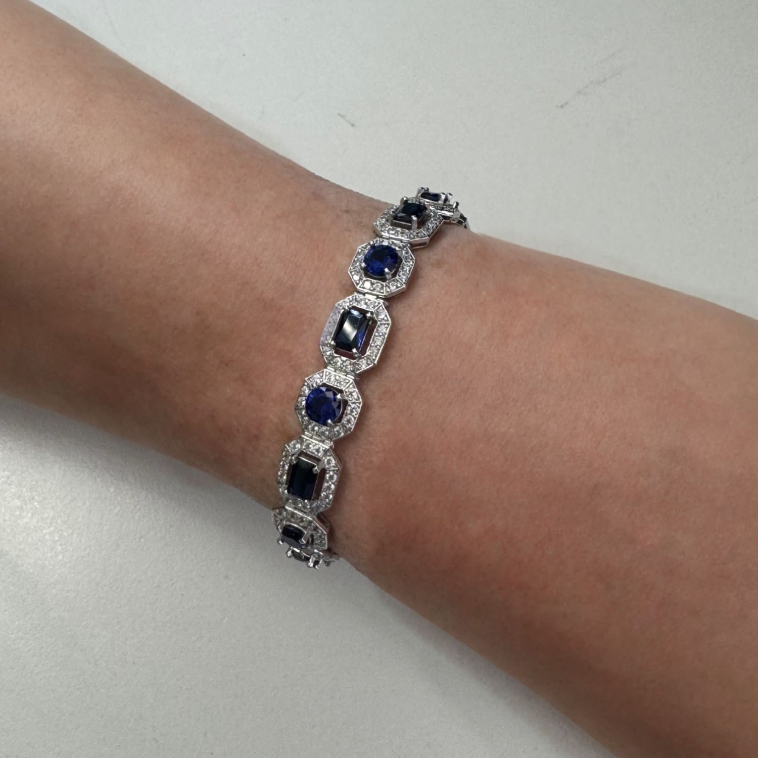Whistledown Sapphire Gemstone Bracelet Silver