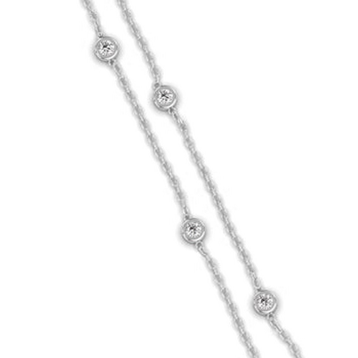 Diamonds On The Chain Station Necklace 0.35Ct