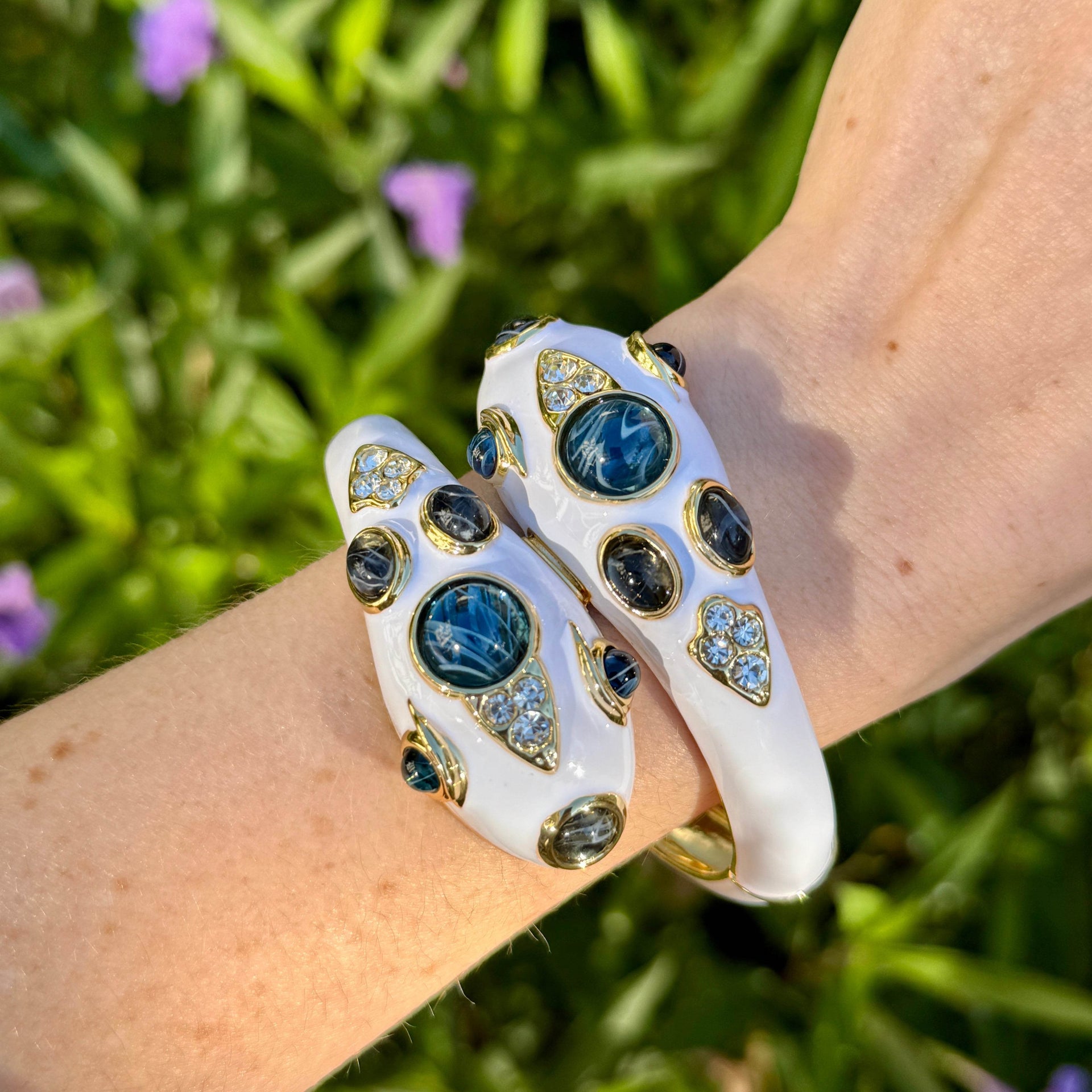 White Double Headed Snake Bracelet