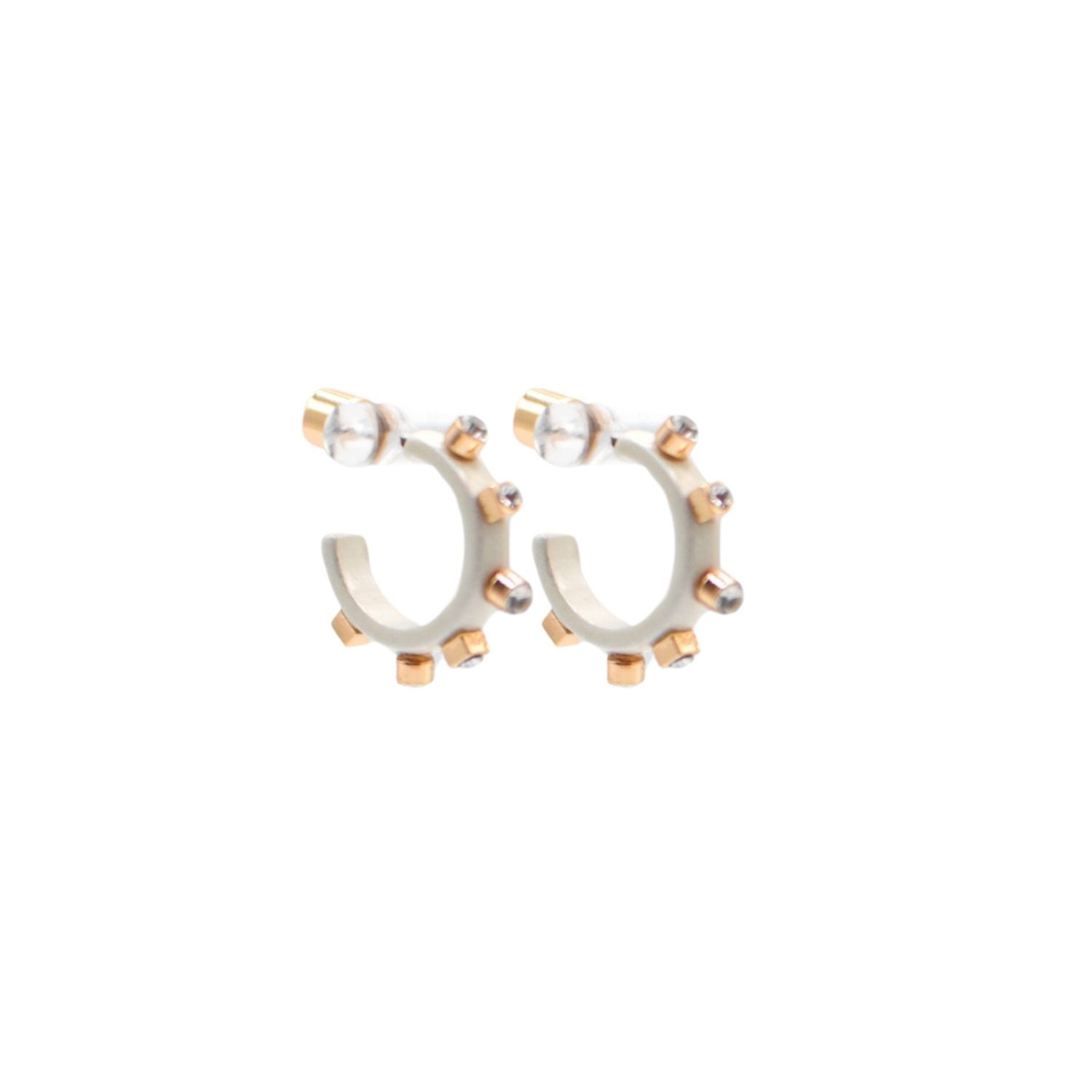 White Metal Mini Hoop