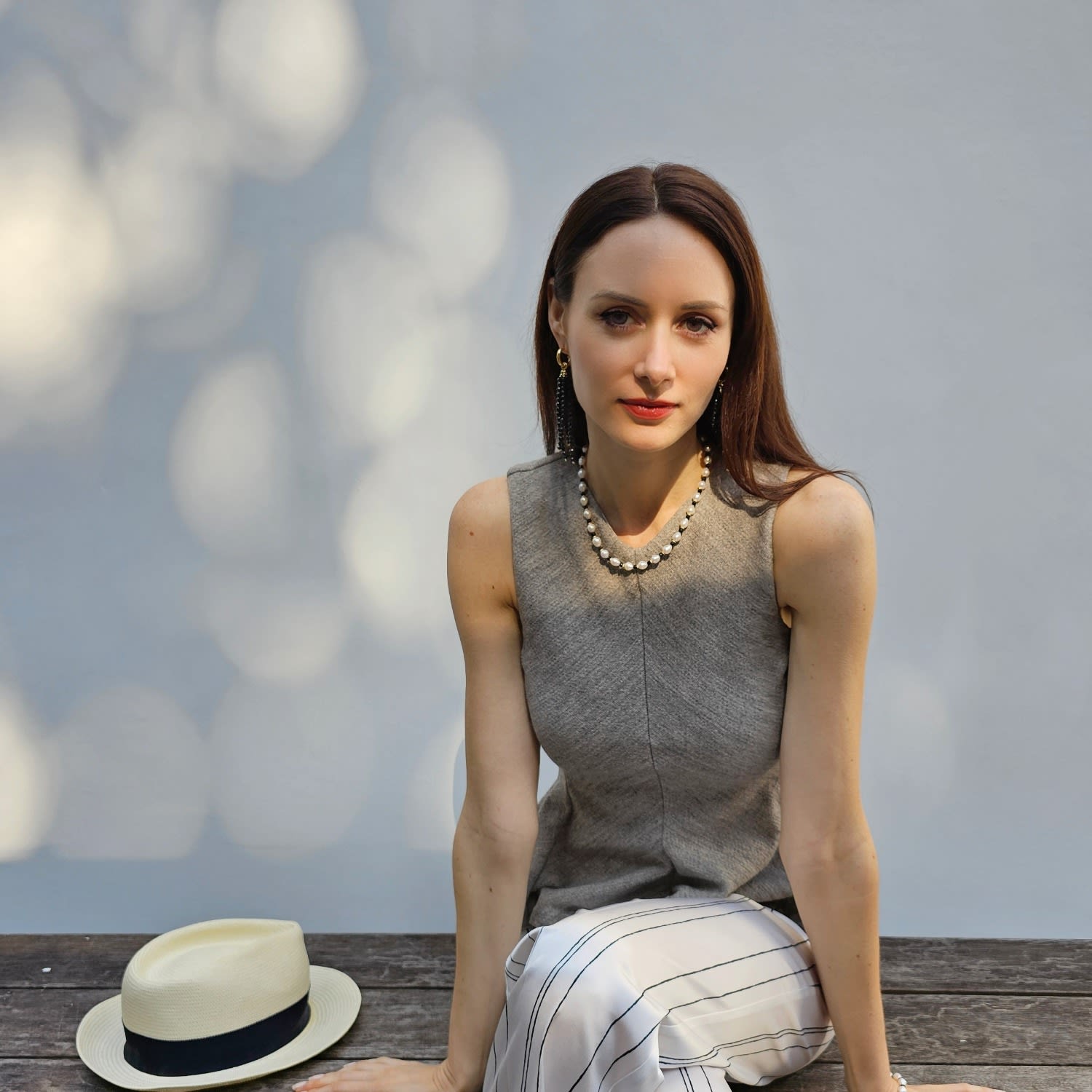 White Pearls And Black Obsidian Choker
