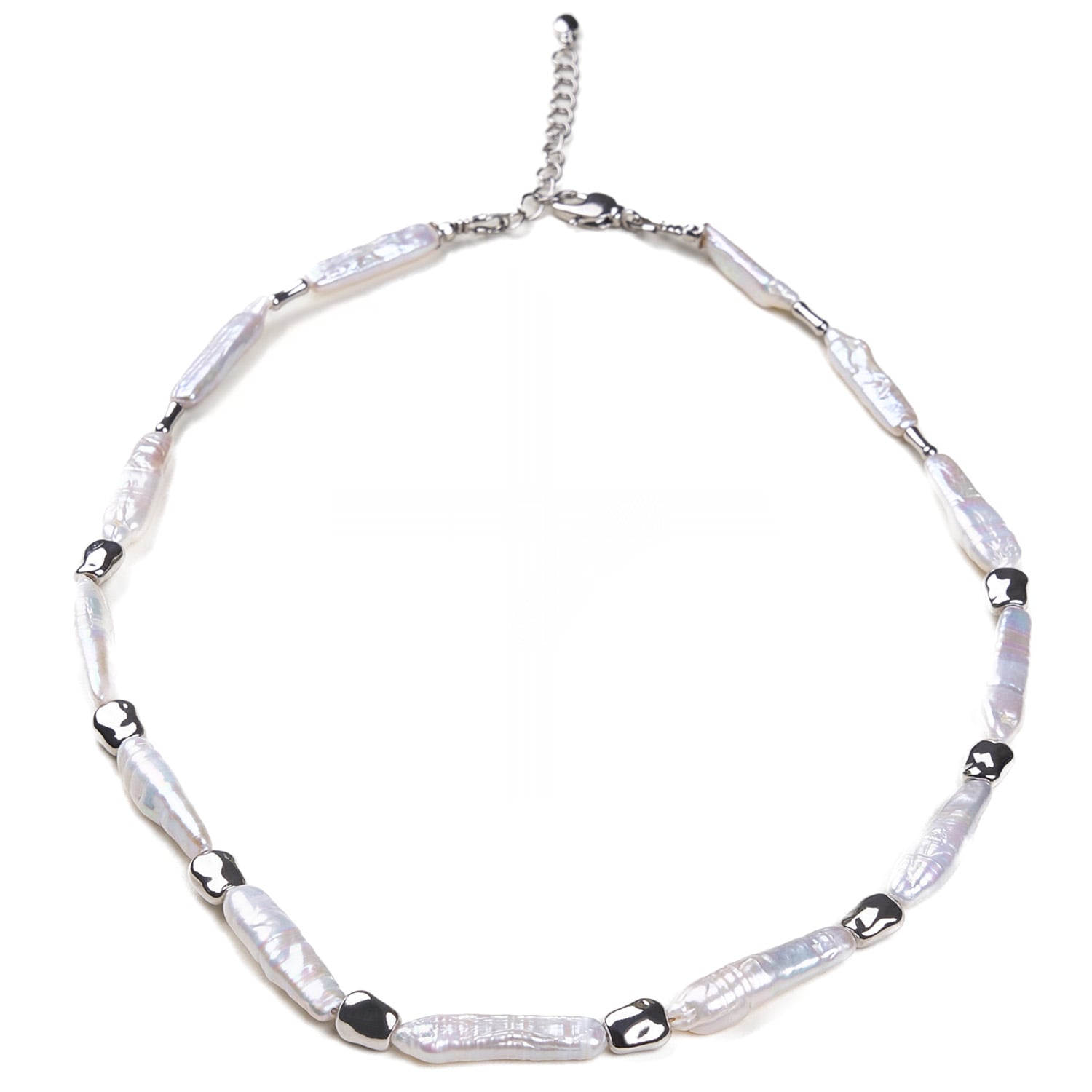 White Stick Pearl Necklace