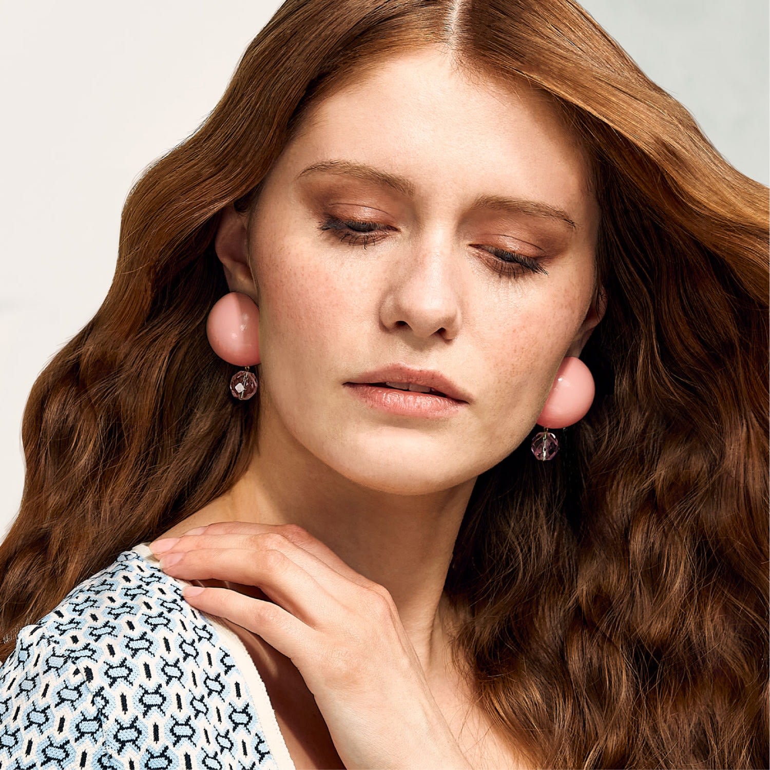 Luna Earrings In Classic Blush