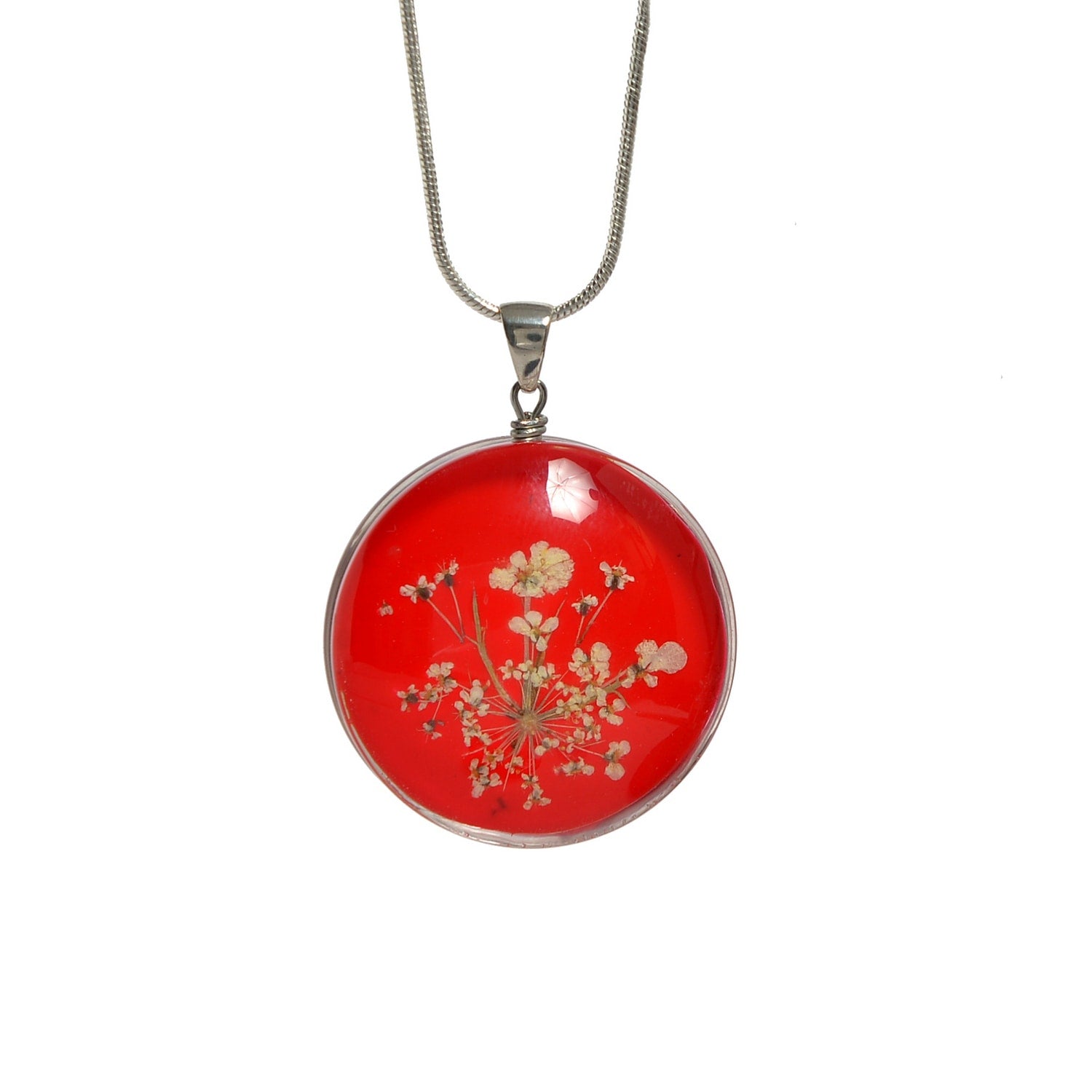 Wild Carrot Blossom Pendant