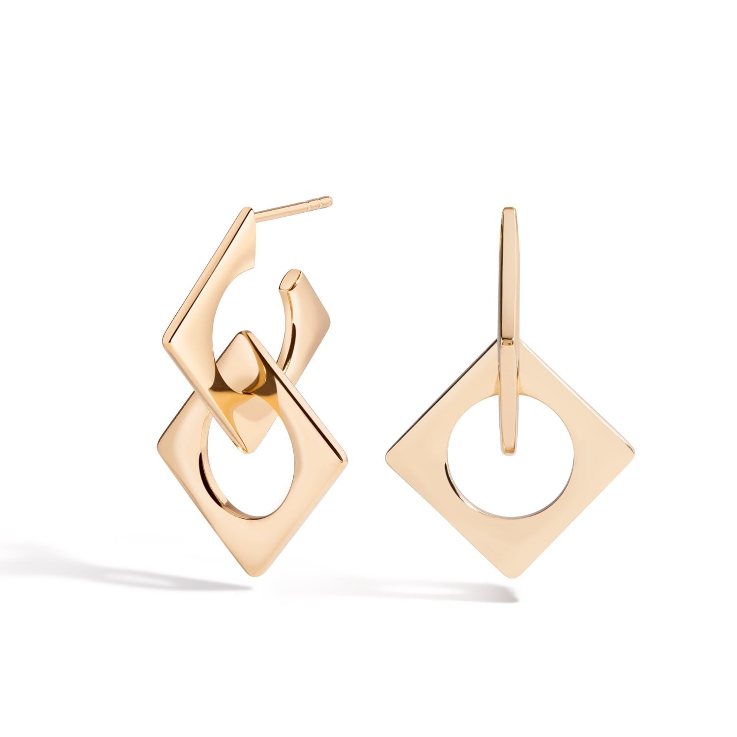Wild & Free Earrings - 18K Gold Vermeil Geometric Link Dangle & Drop Earrings