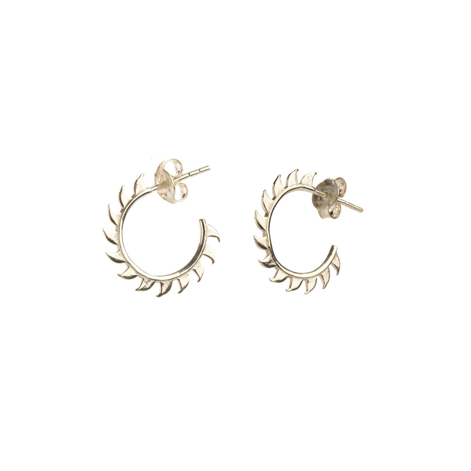 Wild Tiger Claw Hoops - Sterling Silver