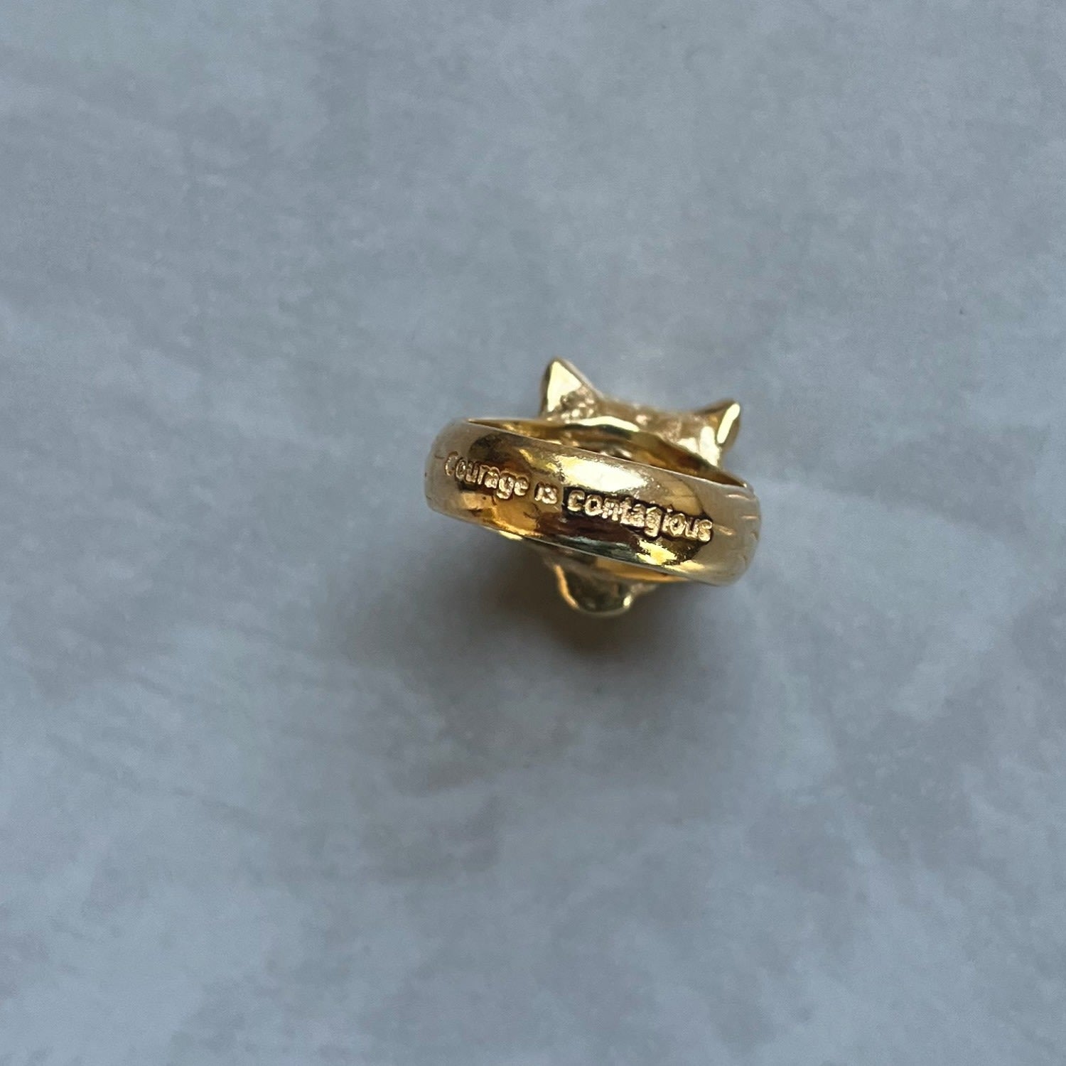 Wild Tigress Ring - Gold Vermeil & Black Enamel