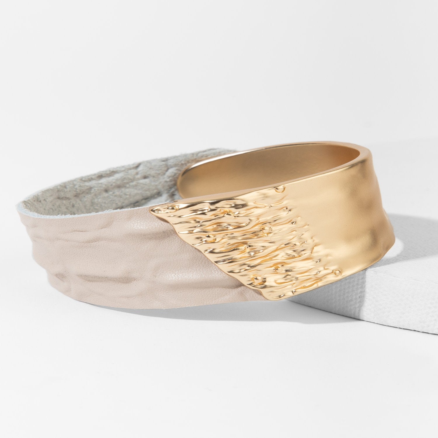 Wild Ways Metal Leather White Bracelet