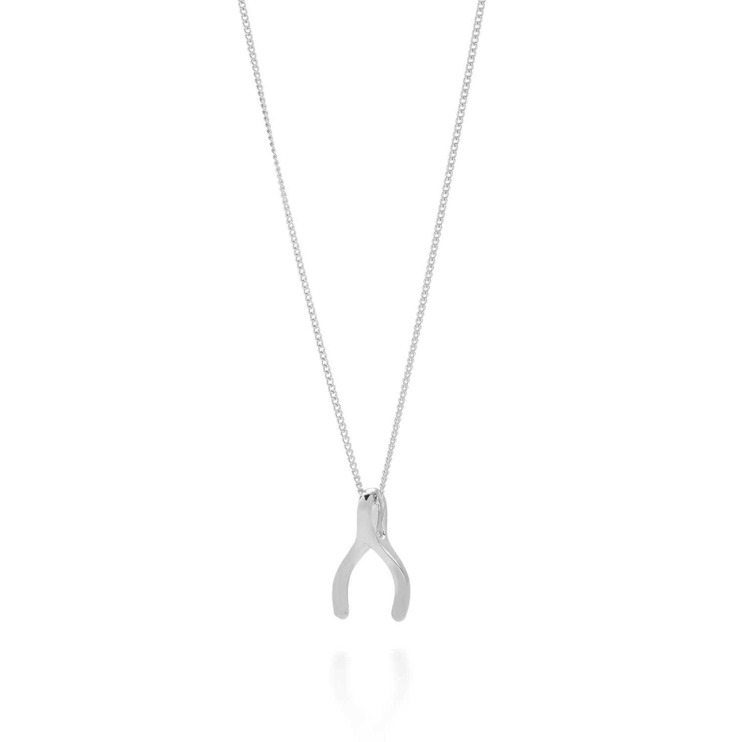Wishbone Necklace Sterling Silver