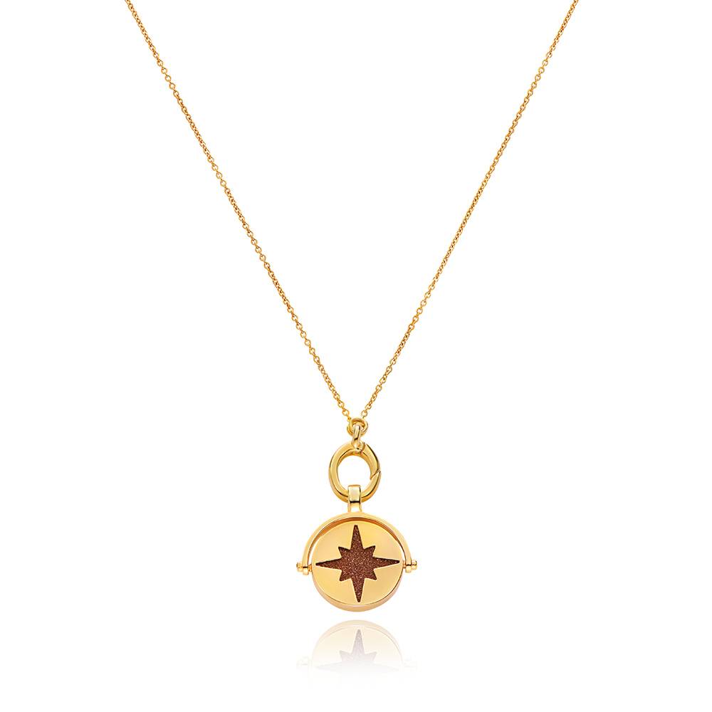 Wishing Star Spinner Pendant in Vermeil
