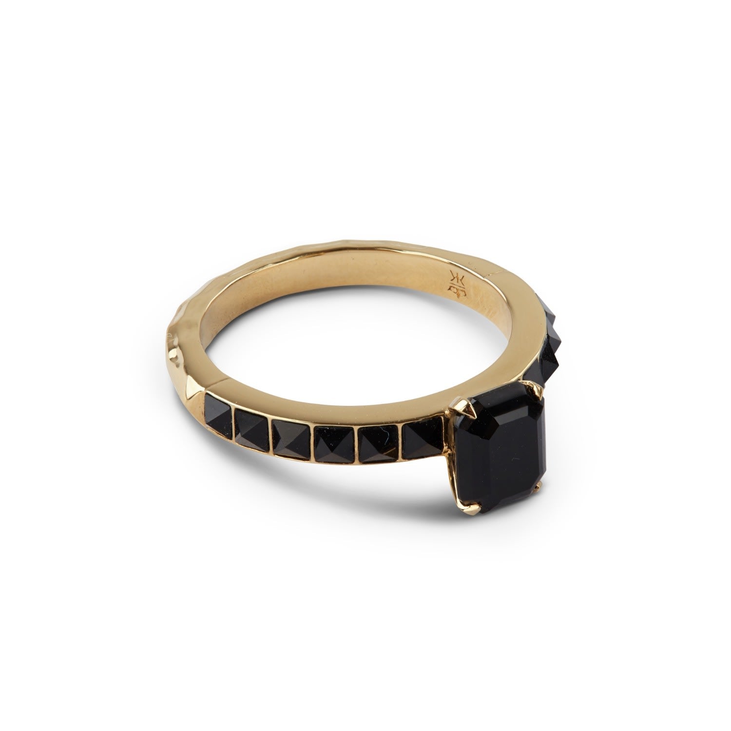 Emerald Cut Crocodile Ring Gold