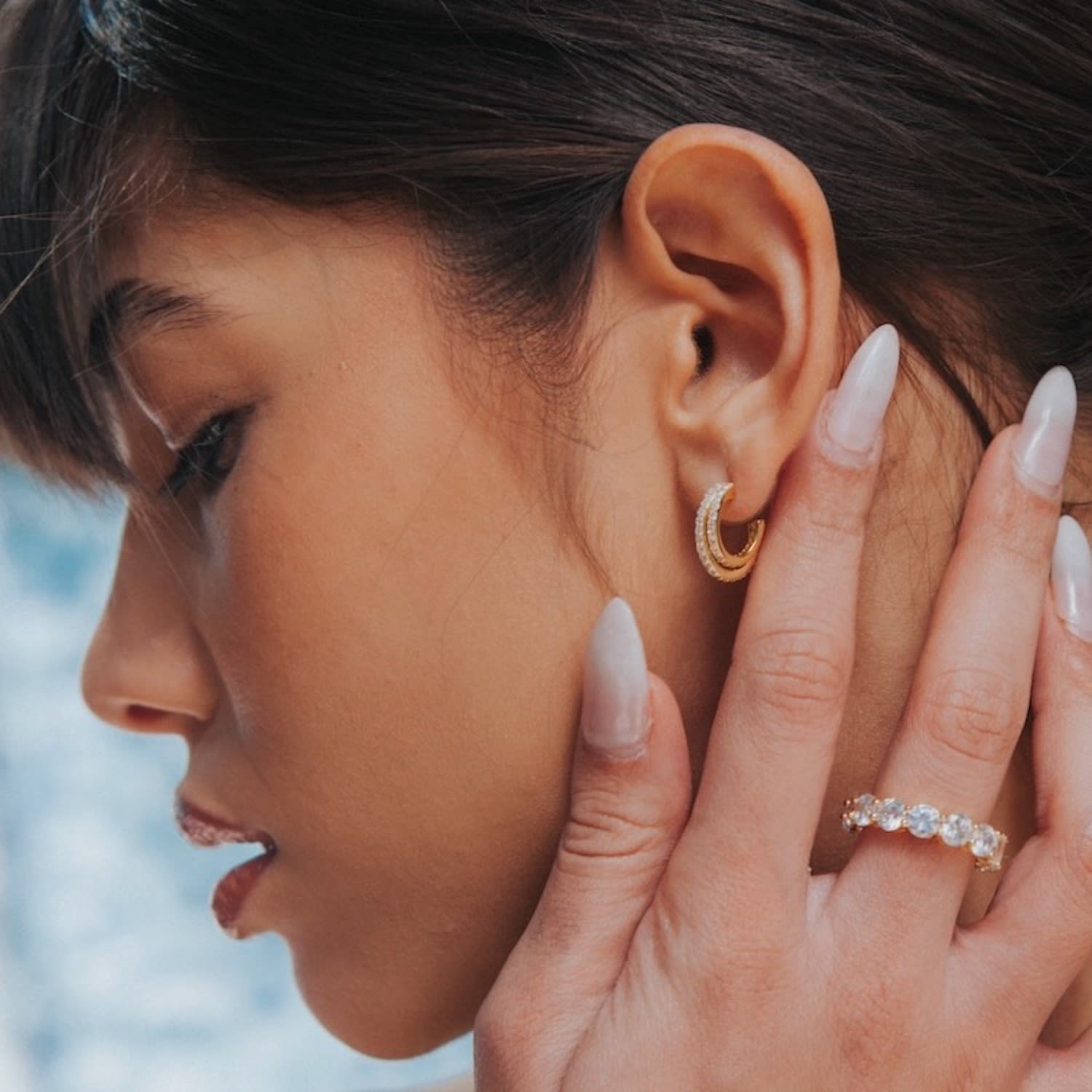 Evil Twin Huggie Earring- Gold