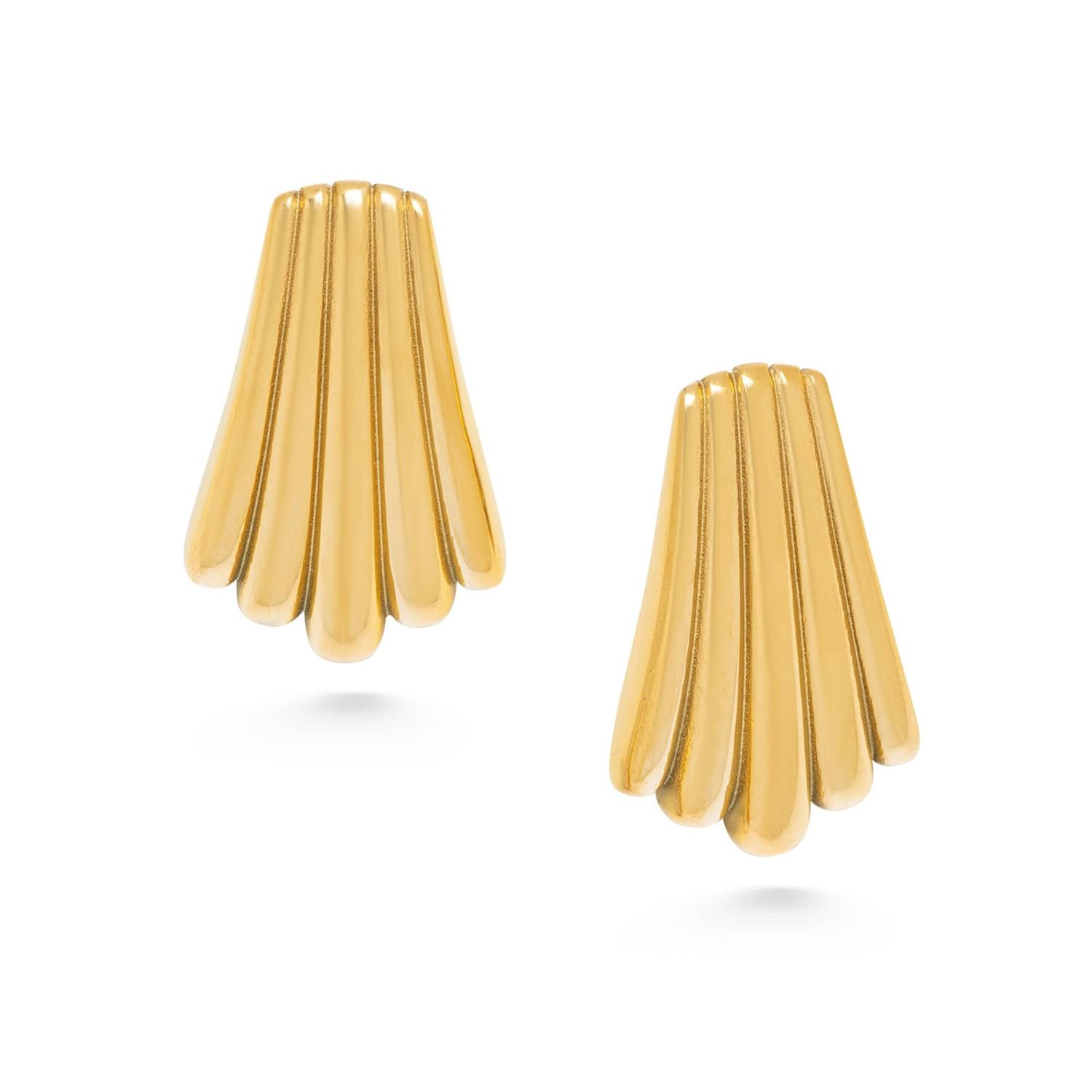 Women's Gold Calico Shell Earrings