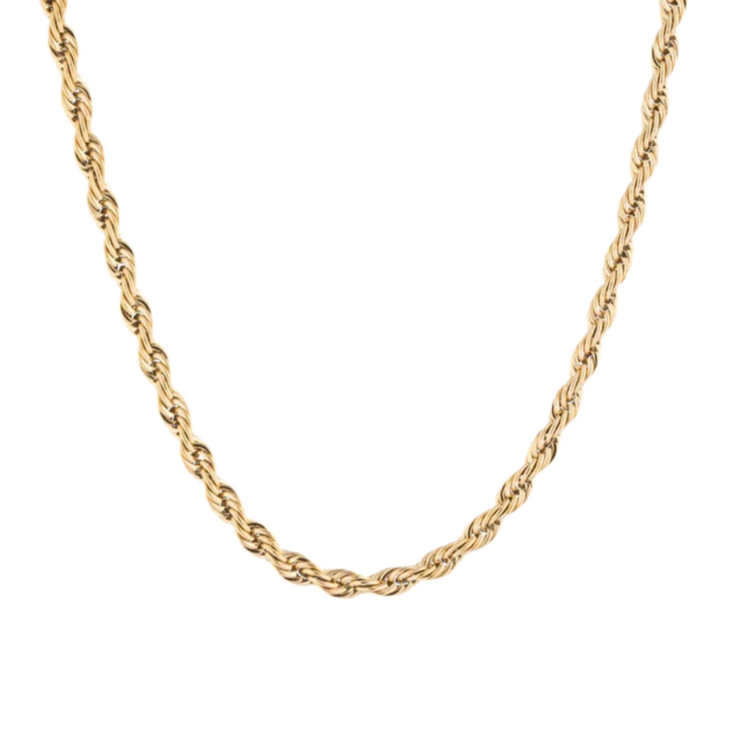 Women's Gold Plated Everyday Rope Chain Necklace