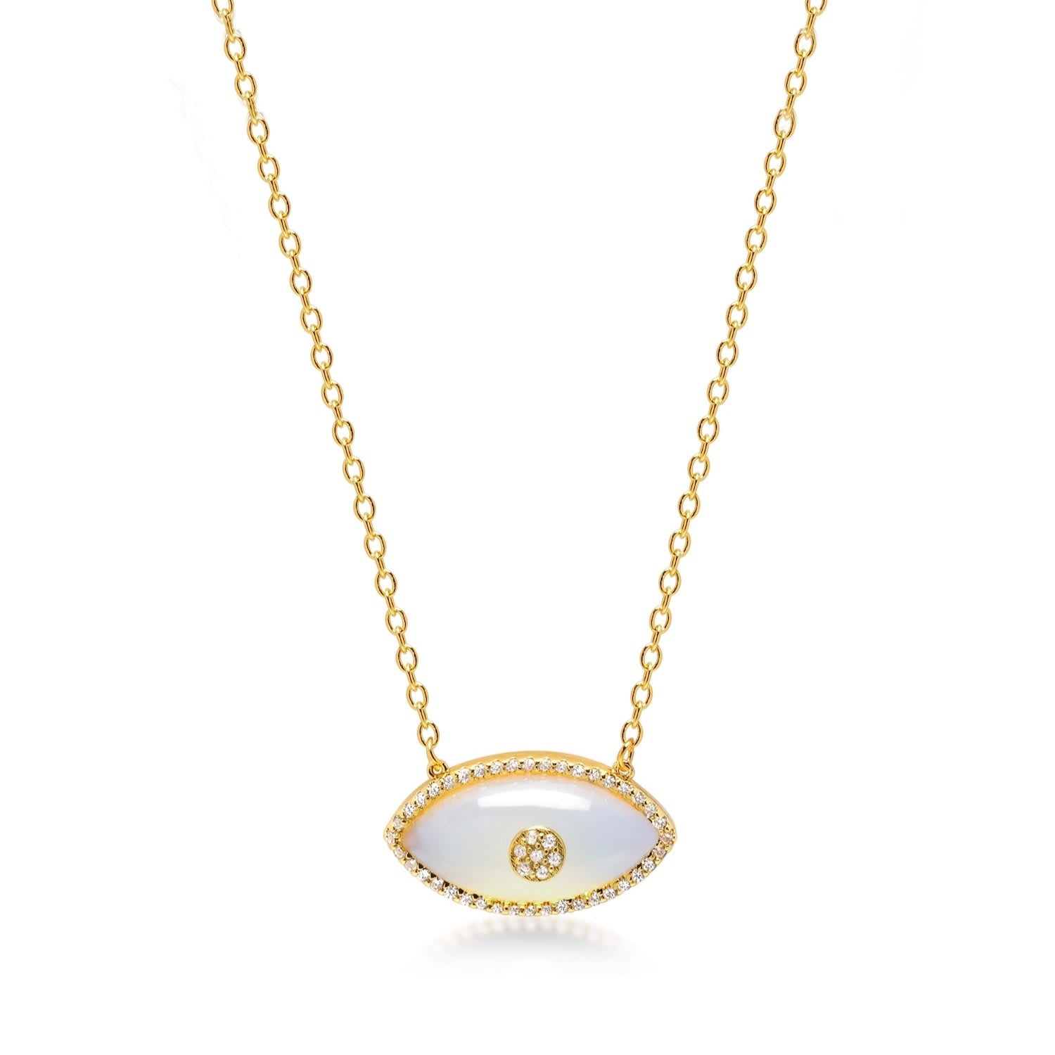 Women's Moonstone Evil Eye Necklace
