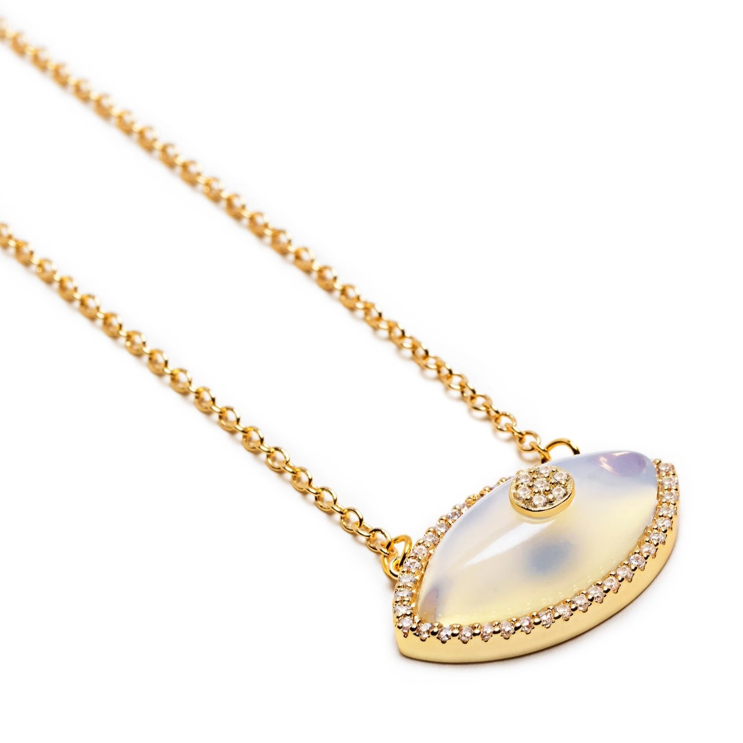 Women's Moonstone Evil Eye Necklace